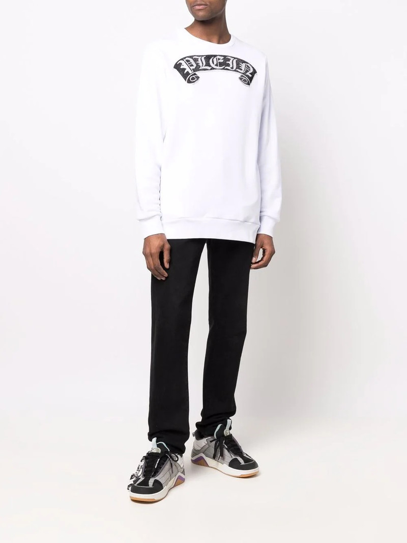 PHILIPP PLEIN Gothic Plein crystal-logo sweatshirt outlook