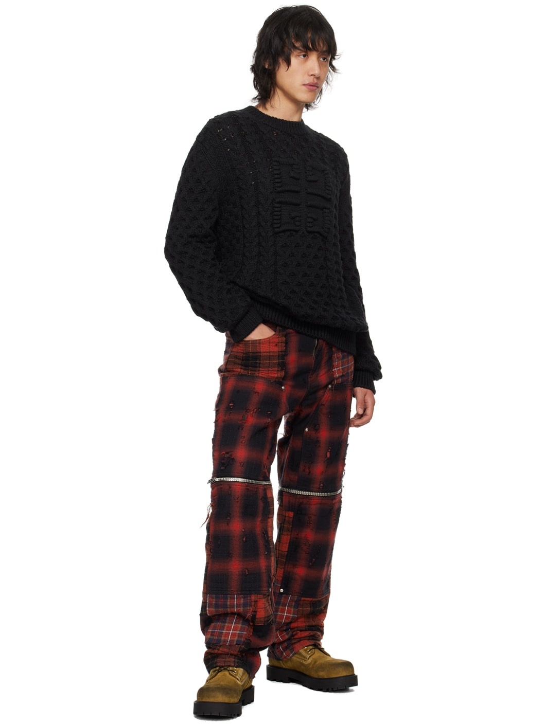 Givenchy TWO IN ONE DETACHABLE PANTS IN BORO-EFFECT