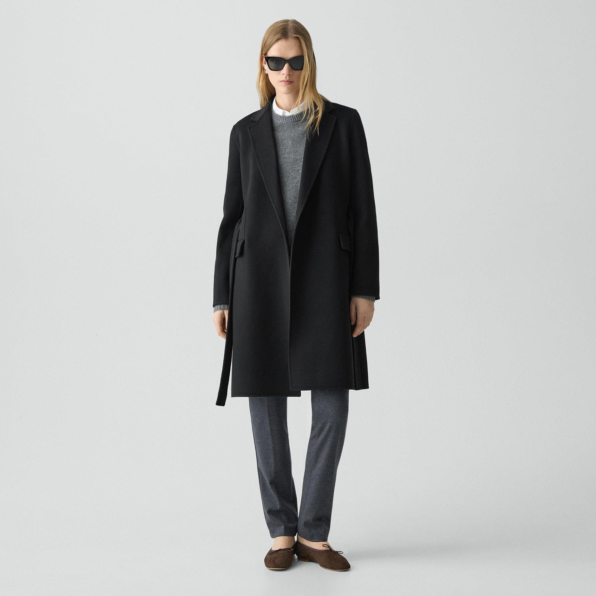 Belted Coat in Double-Face Wool-Cashmere - 2