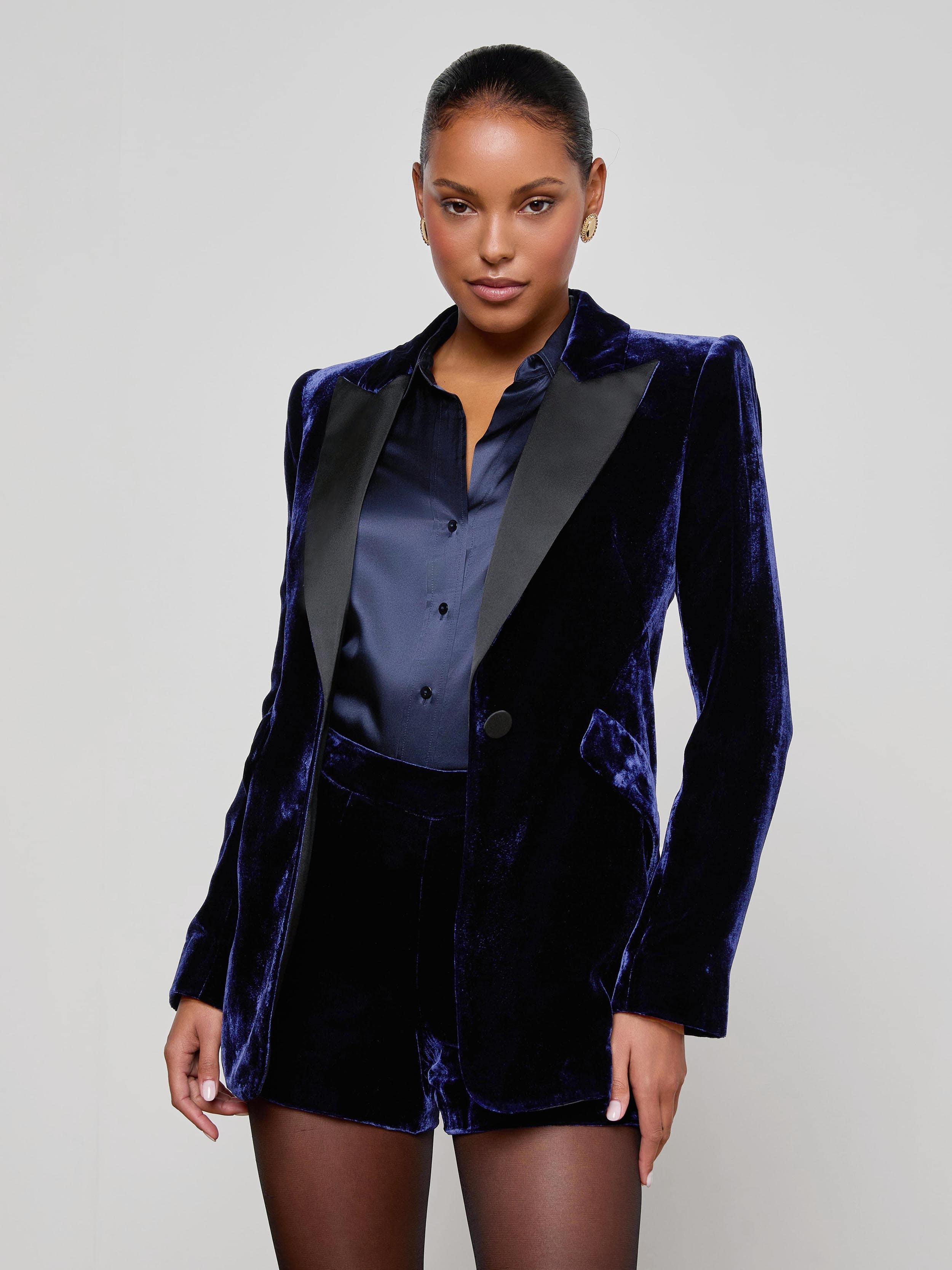 Sheila Velvet Longline Blazer - 2