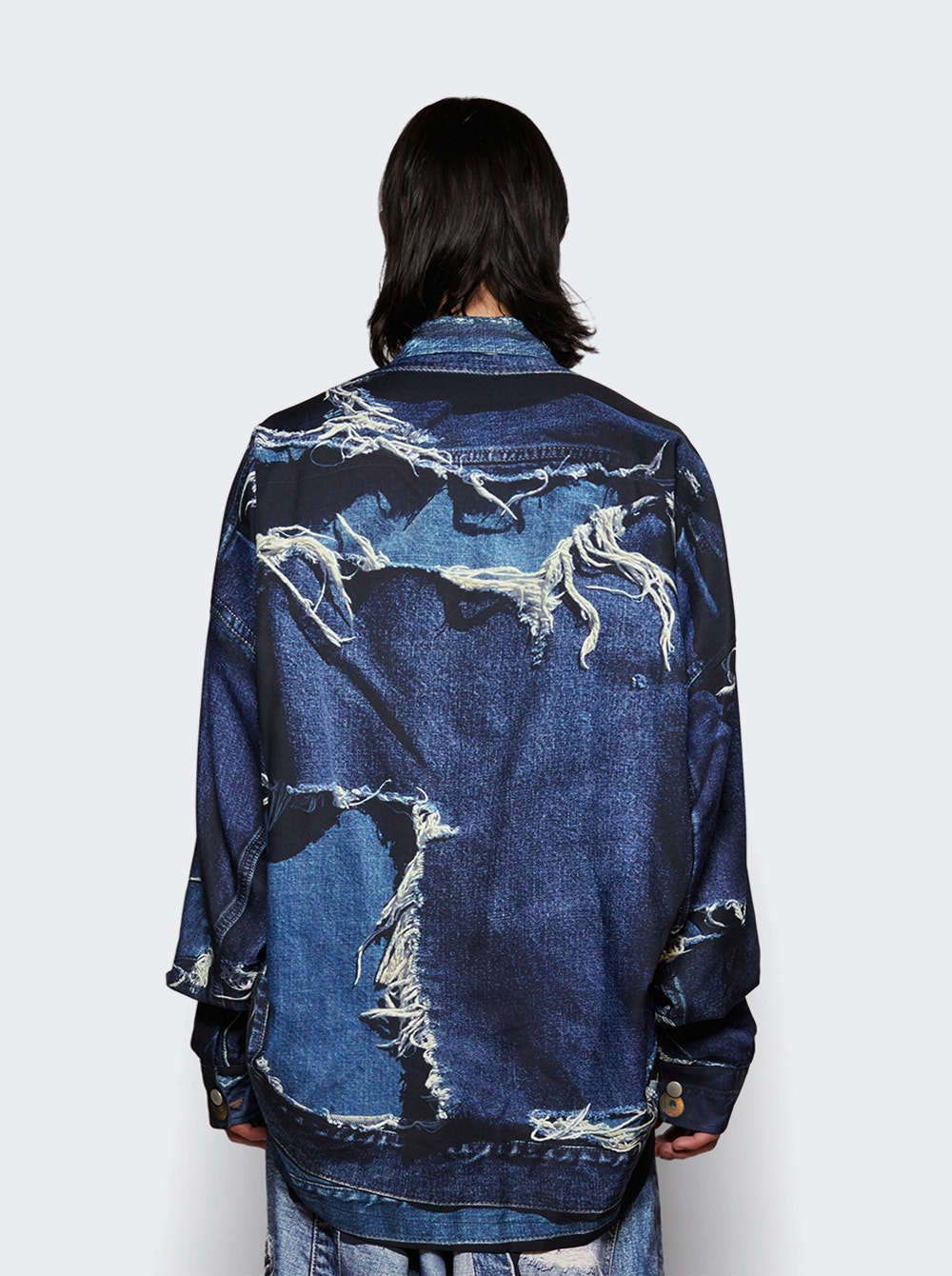 T.a.t.a Trompe-l'oeil Denim Jacket Indigo - 4