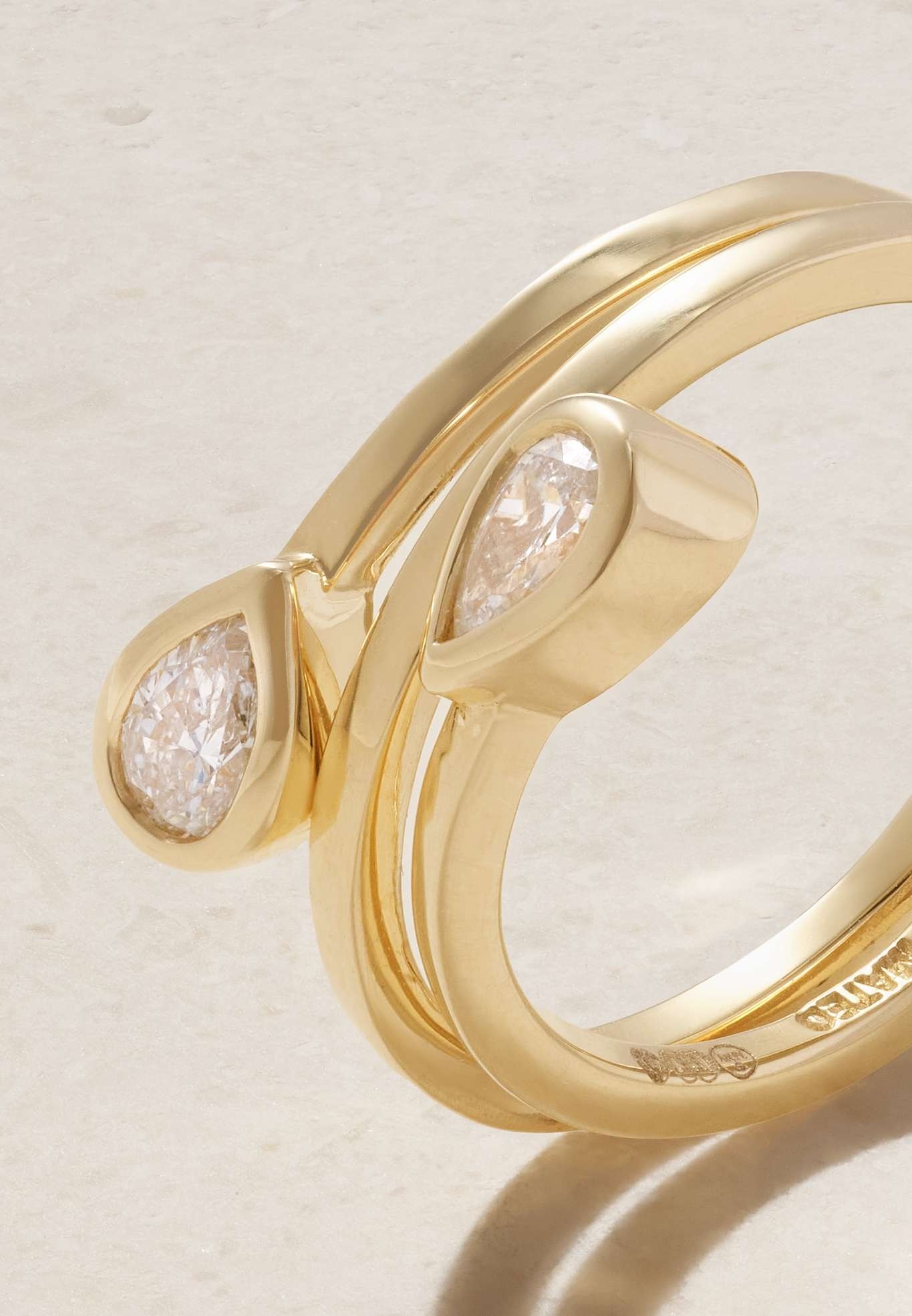 14-karat gold diamond ring - 4