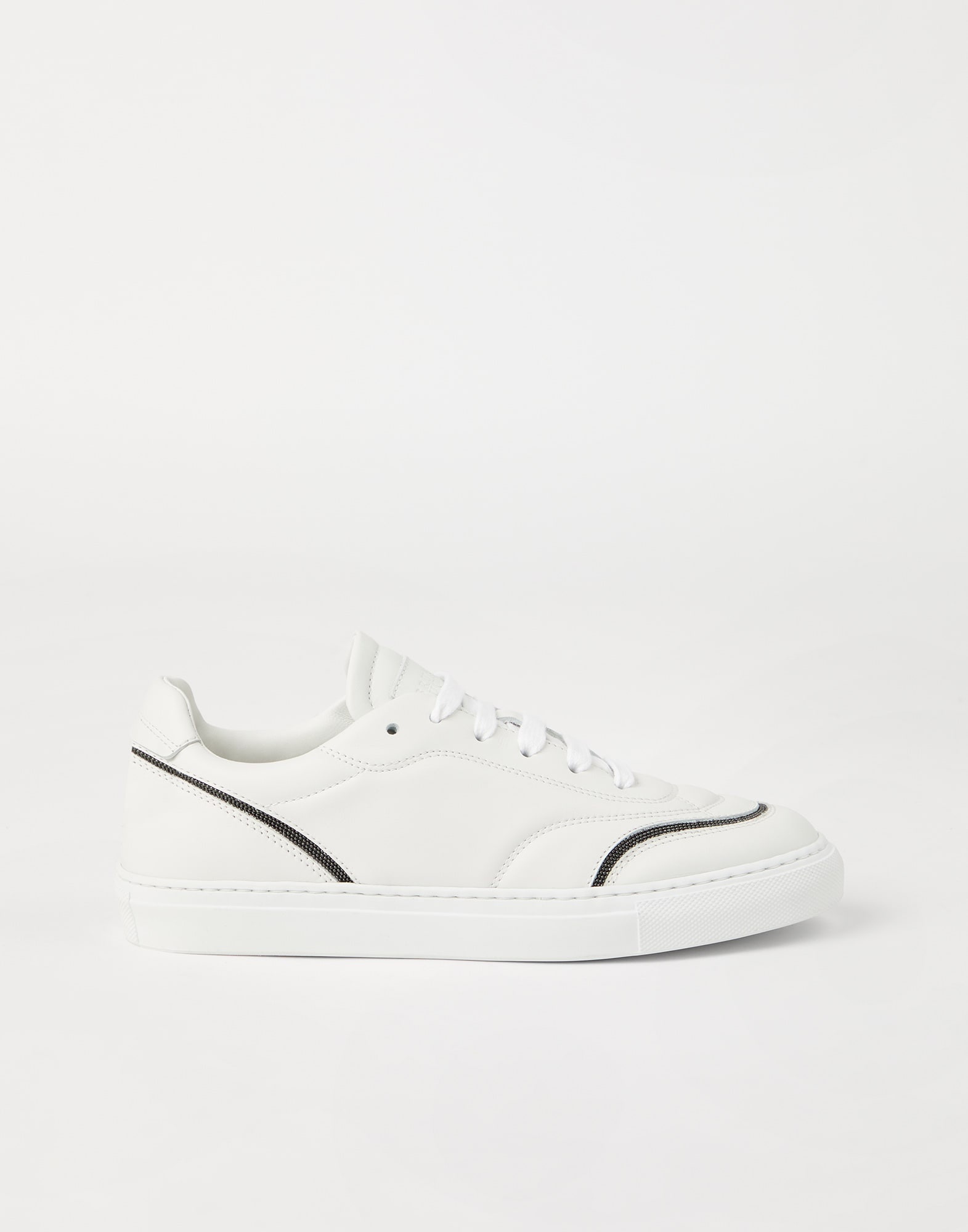 Matte calfskin sneakers with shiny details - 5
