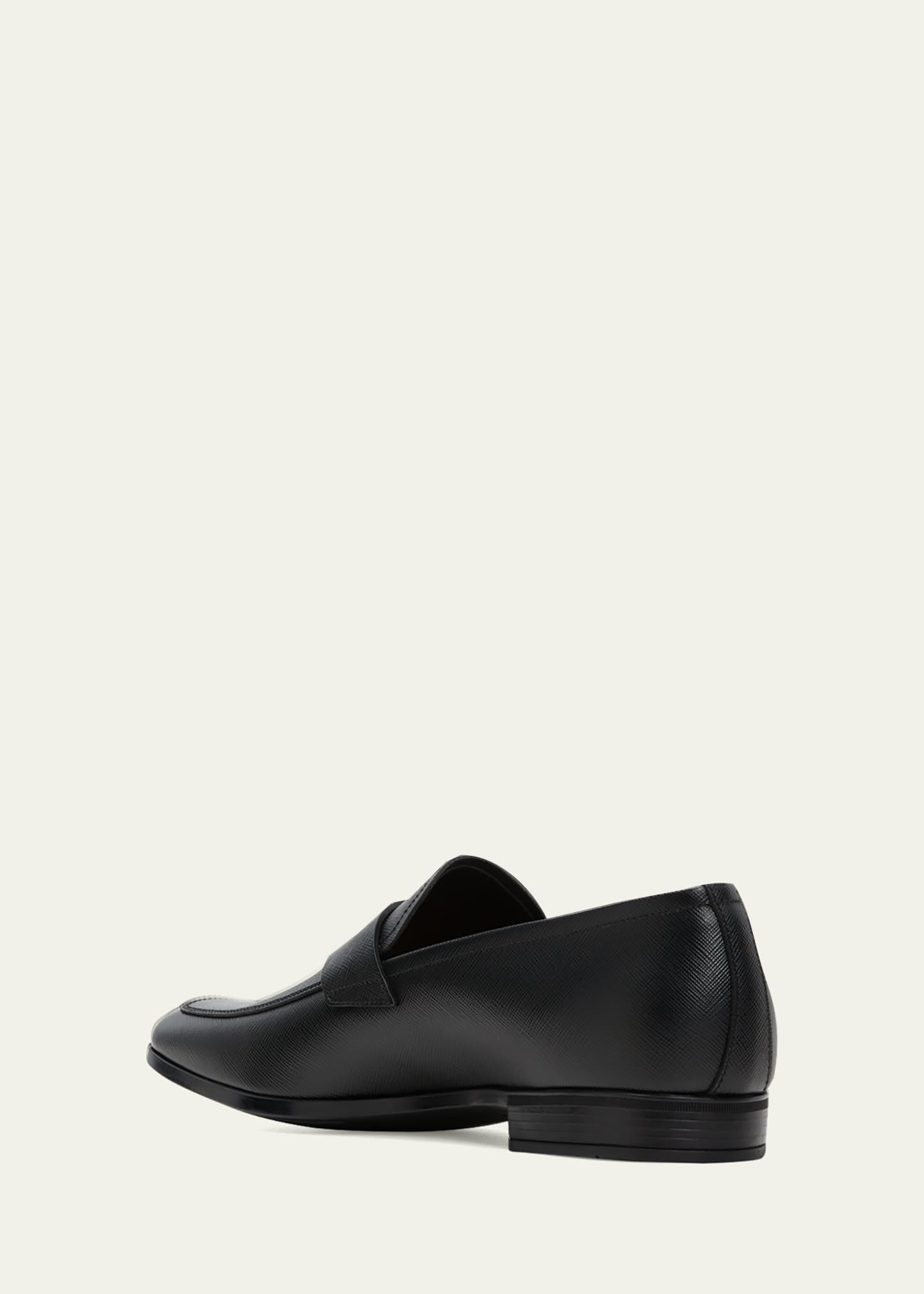 Saffiano Leather Penny Loafer - 4