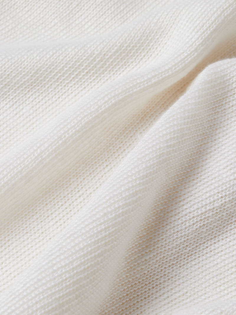 WHITE OASI LINO POLO SHIRT 4