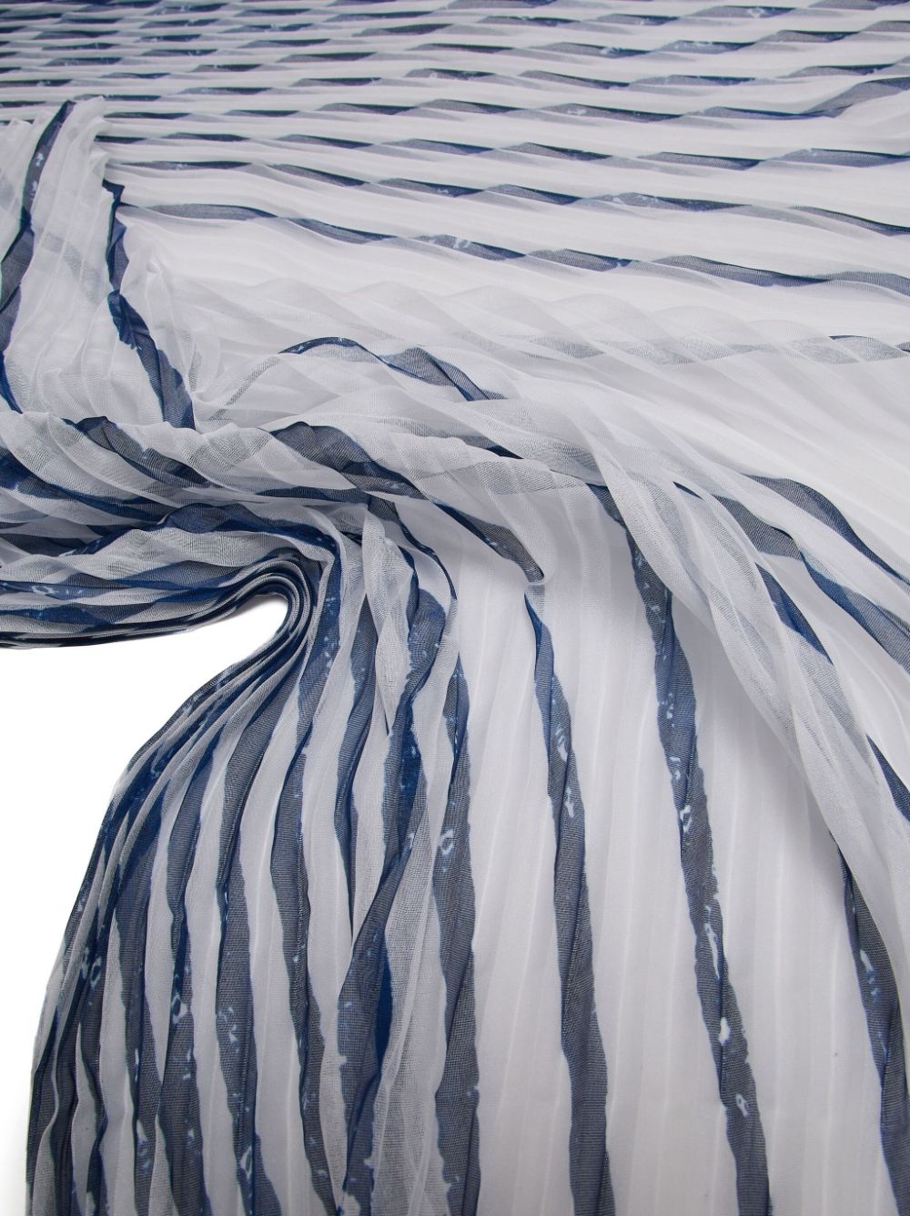 striped sheer-finish scarf - 3