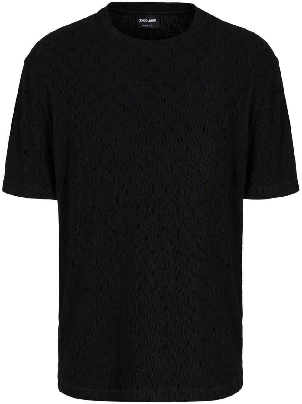 zigzag-pattern knitted T-shirt - 1