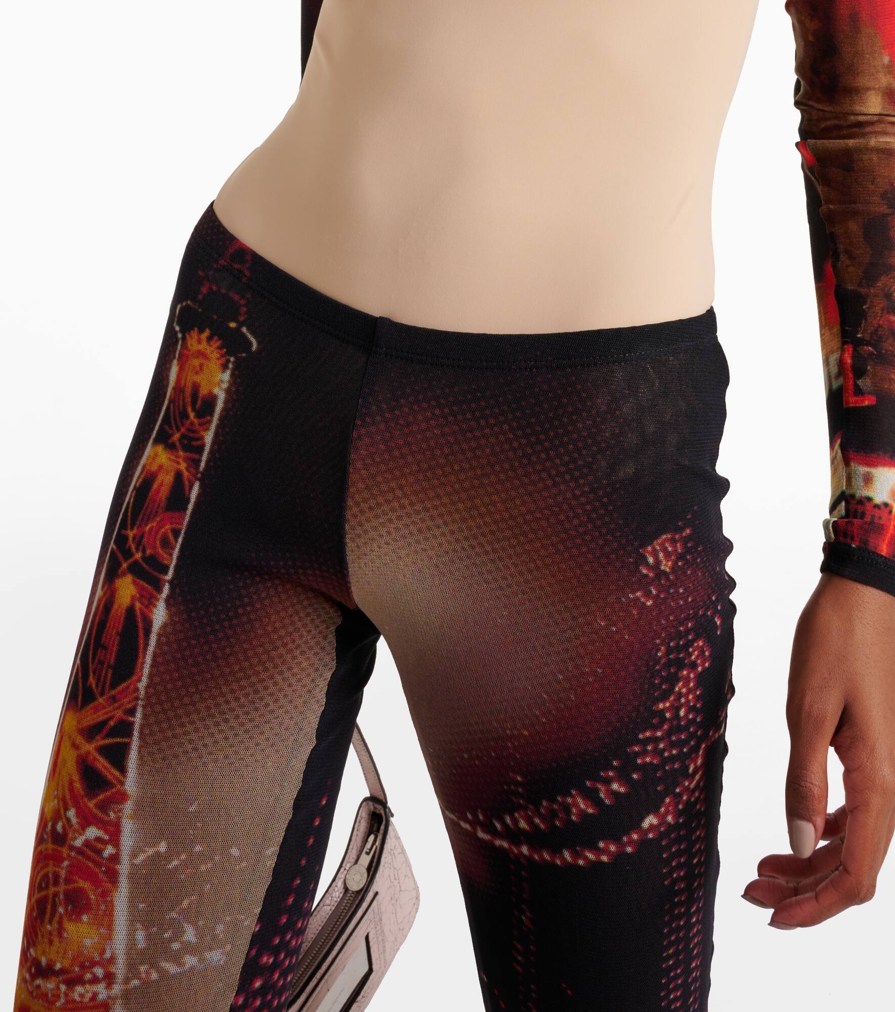 Pigalle printed mesh flared pants - 5