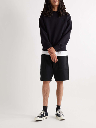 AMI Paris Logo-Embroidered Cotton-Jersey Shorts outlook