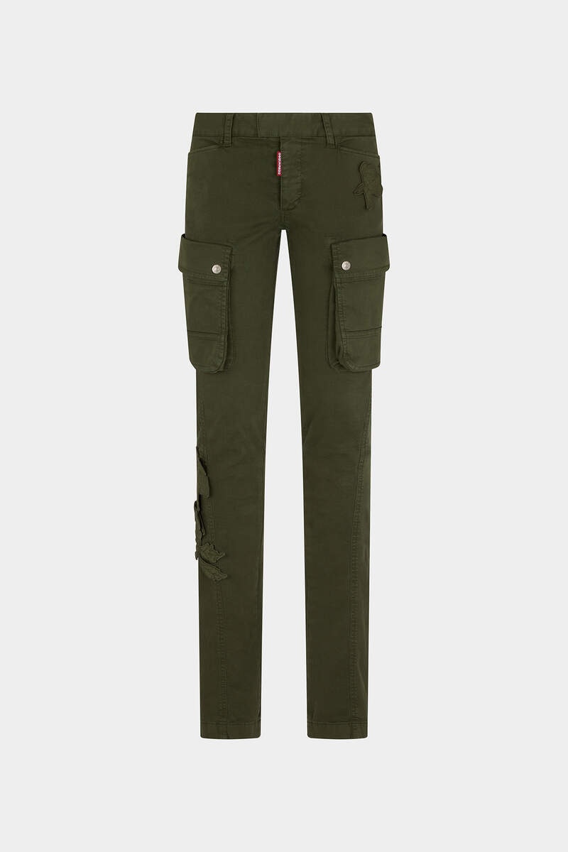 BLOSSOM PATCH FLARE SEXY CARGO PANTS - 1