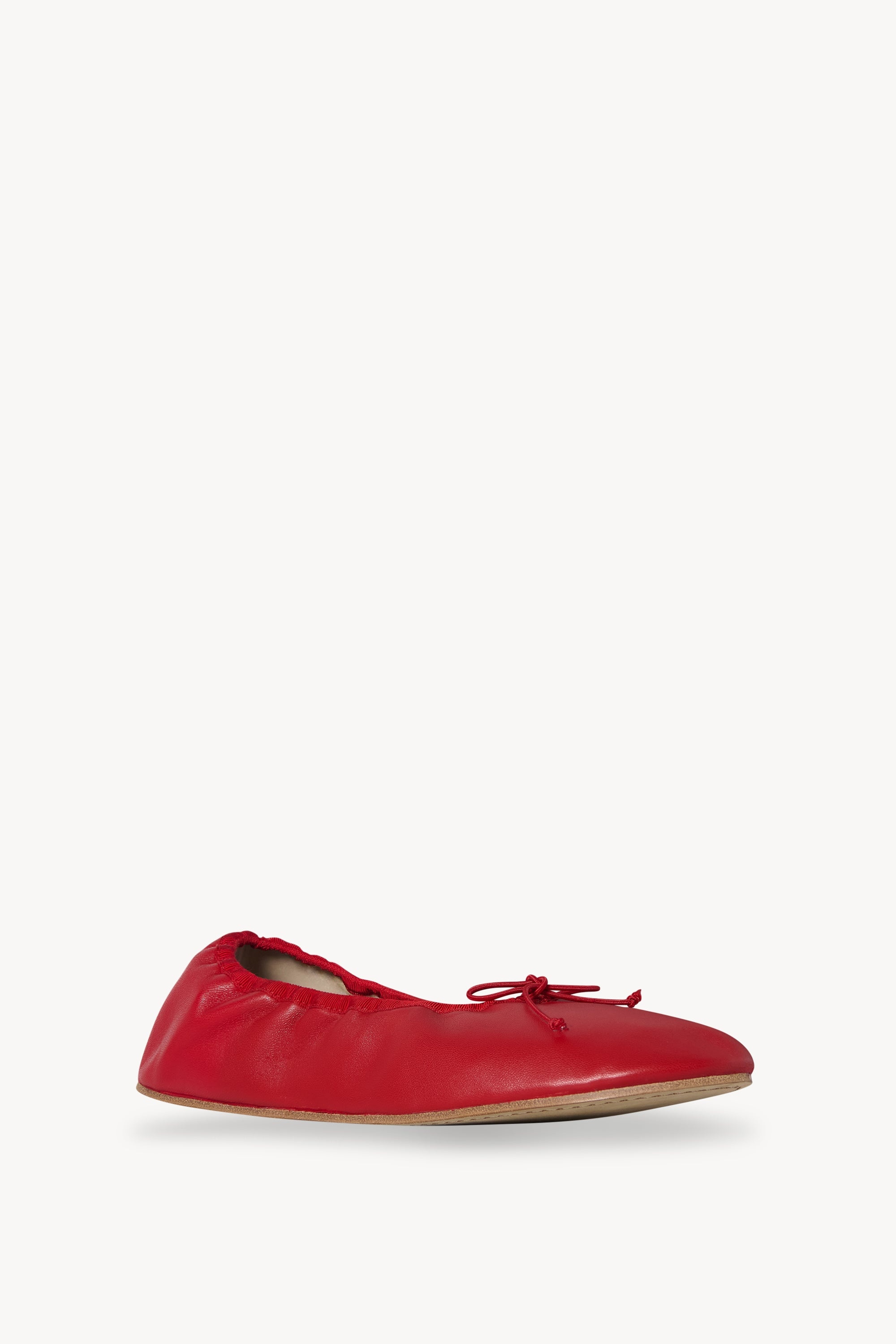 Round Ballet Flat in Leather - 2