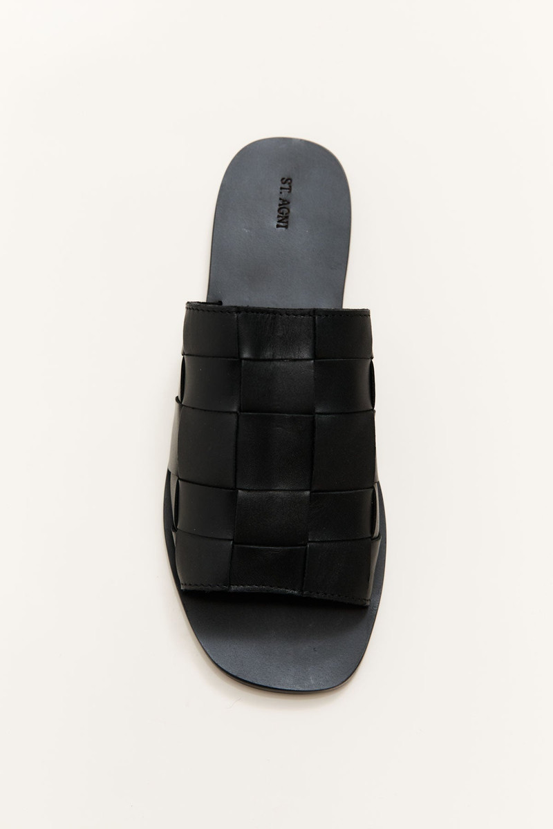 ST. AGNI Woven Flats - Black outlook
