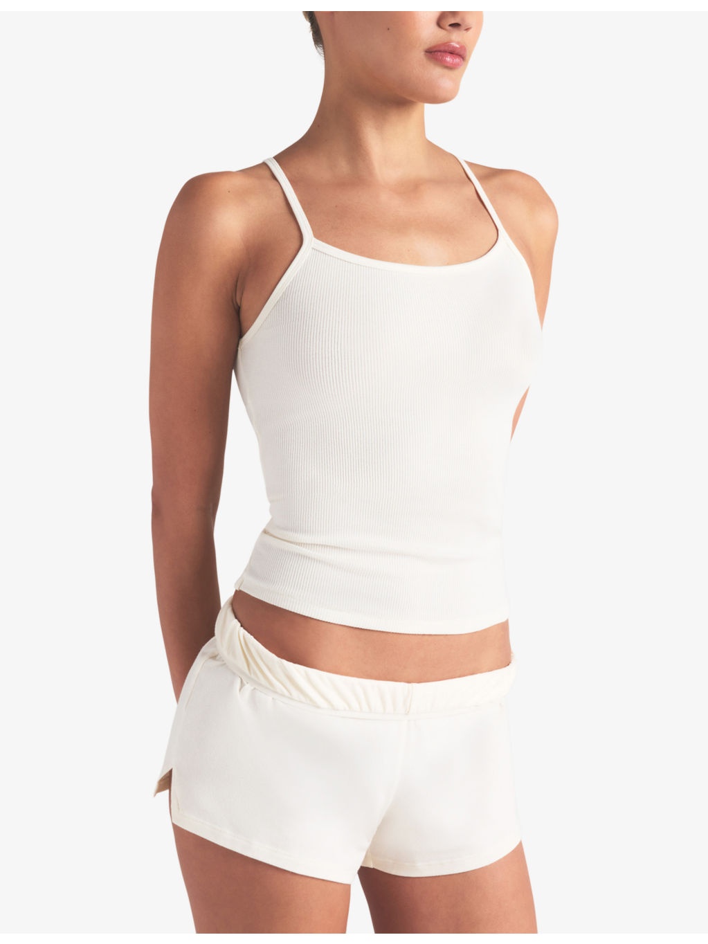 Rib Scoop Long Cotton-Jersey Tank Top - 3