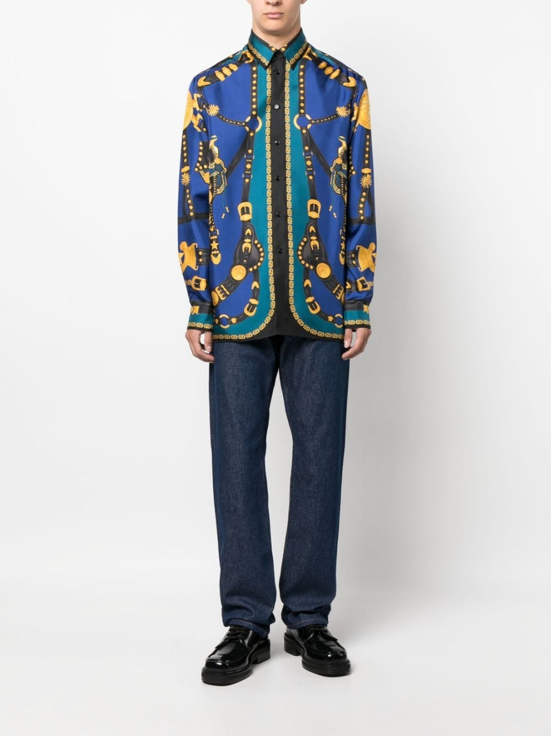 VERSACE Medusa Head-detailed straight-leg jeans outlook
