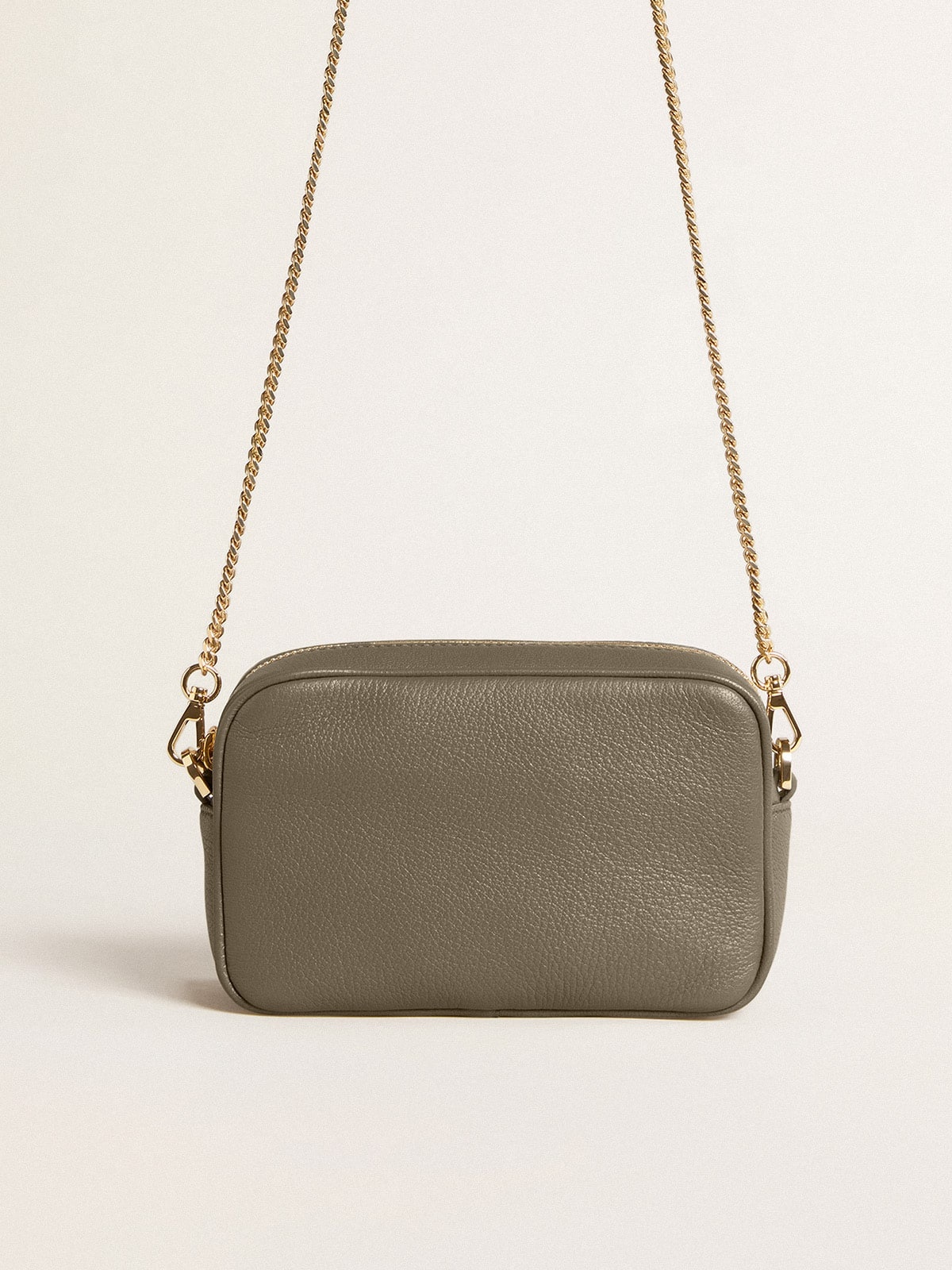 Mini Star Bag in sage-green leather with tone-on-tone star - 4