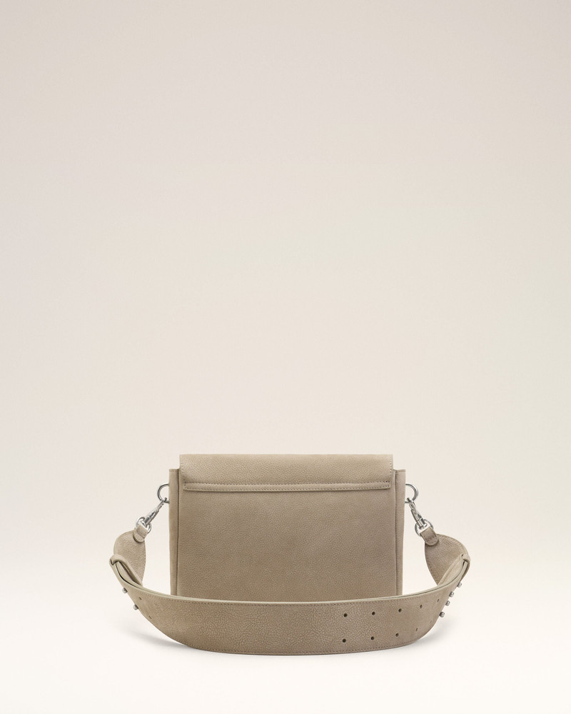 GREY COW LEATHER FLAP MESSENGER CARROUSEL BAG 5