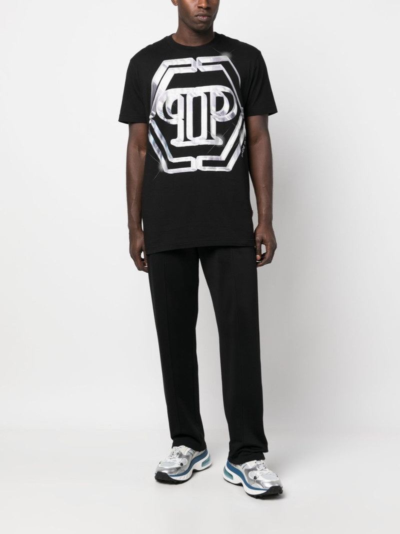 PHILIPP PLEIN logo-print short-sleeved T-shirt outlook
