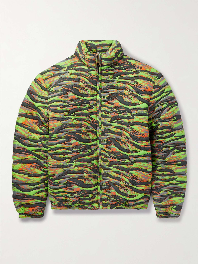 Printed Quilted Cotton-Jacquard Down Jacket - 1