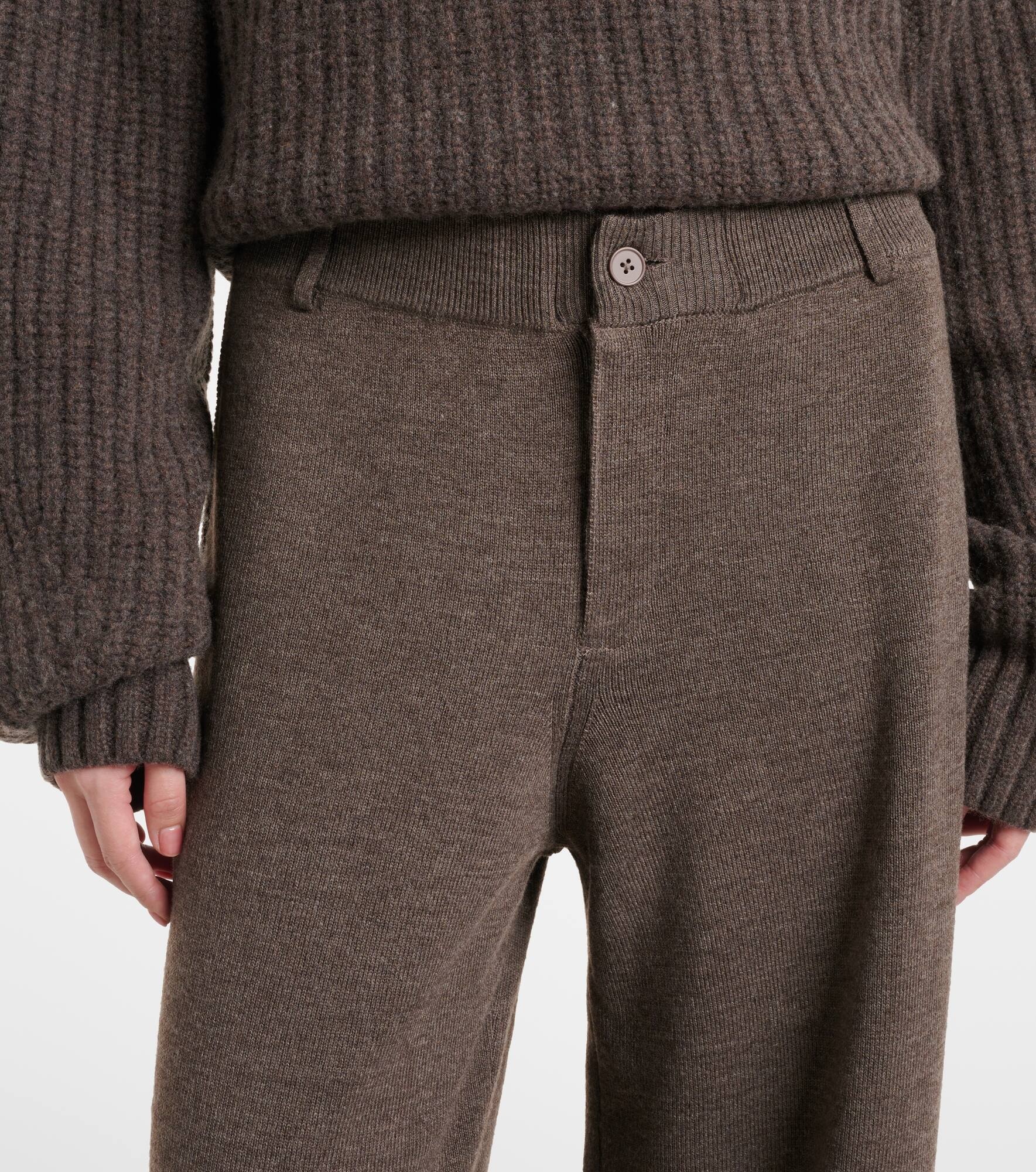Wool-blend straight pants - 4