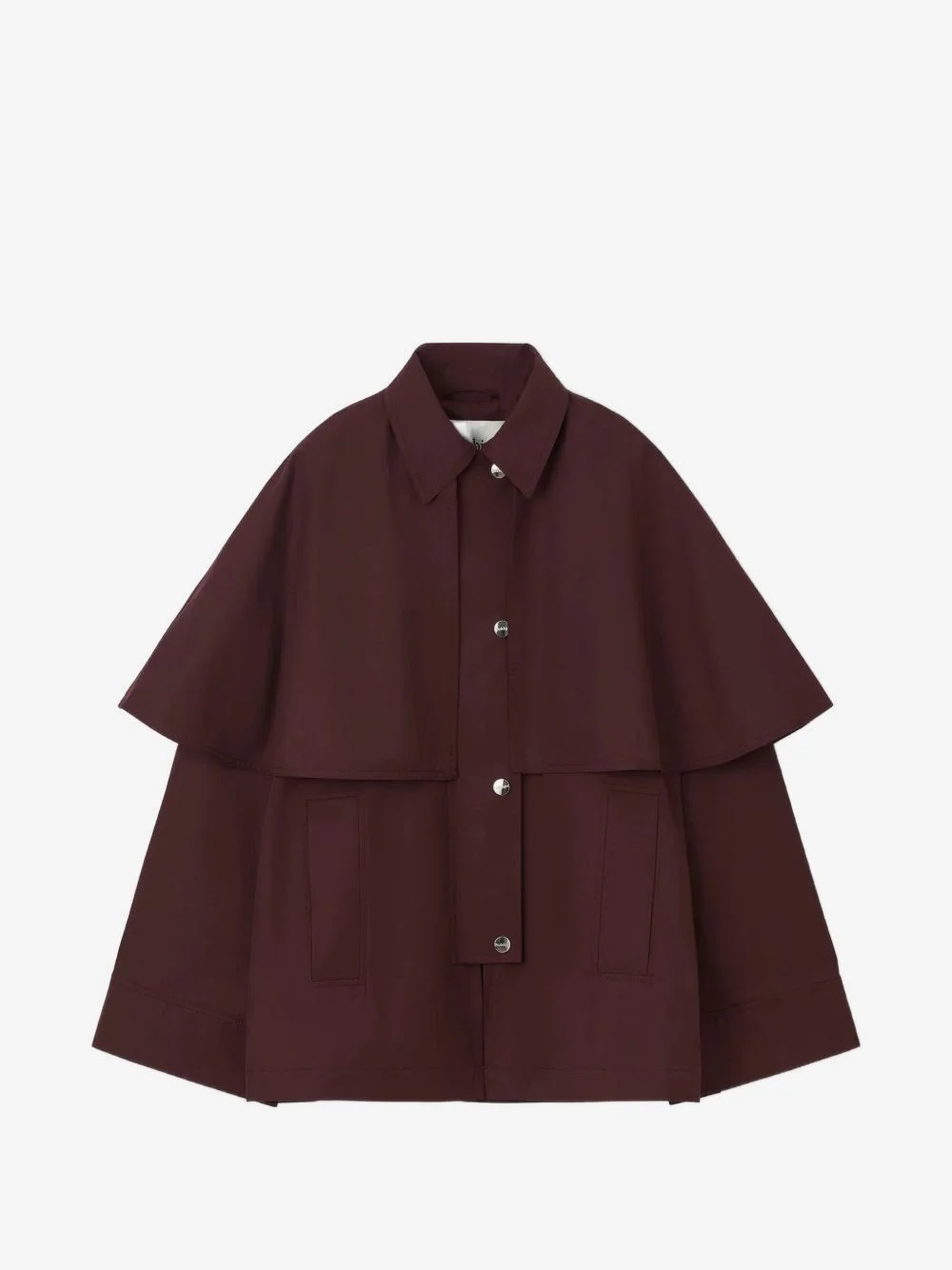 cape-detail press-stud jacket - 1