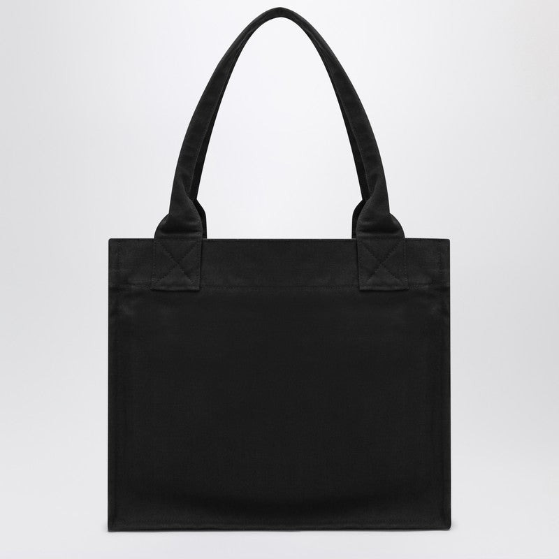 Ganni Large Black Canvas Tote Bag Women - 2