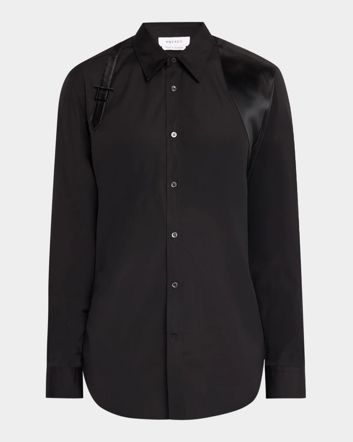 Men's Harness Cotton Satin-Trim Sport Shirt - 1