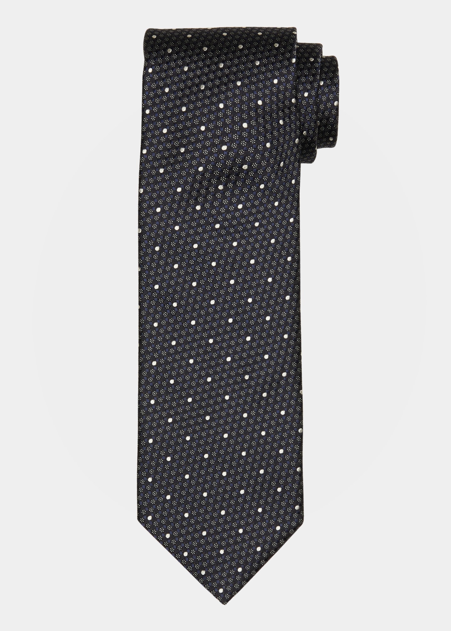 Men's Micro-Dot Silk Tie - 1