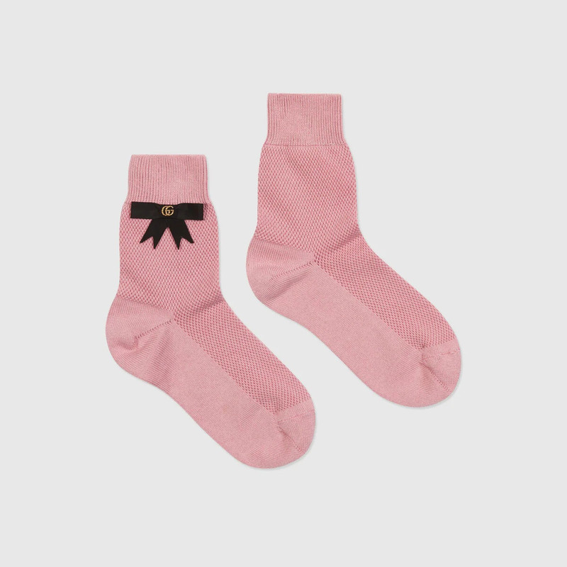 GUCCI Cotton blend socks with GG bow outlook