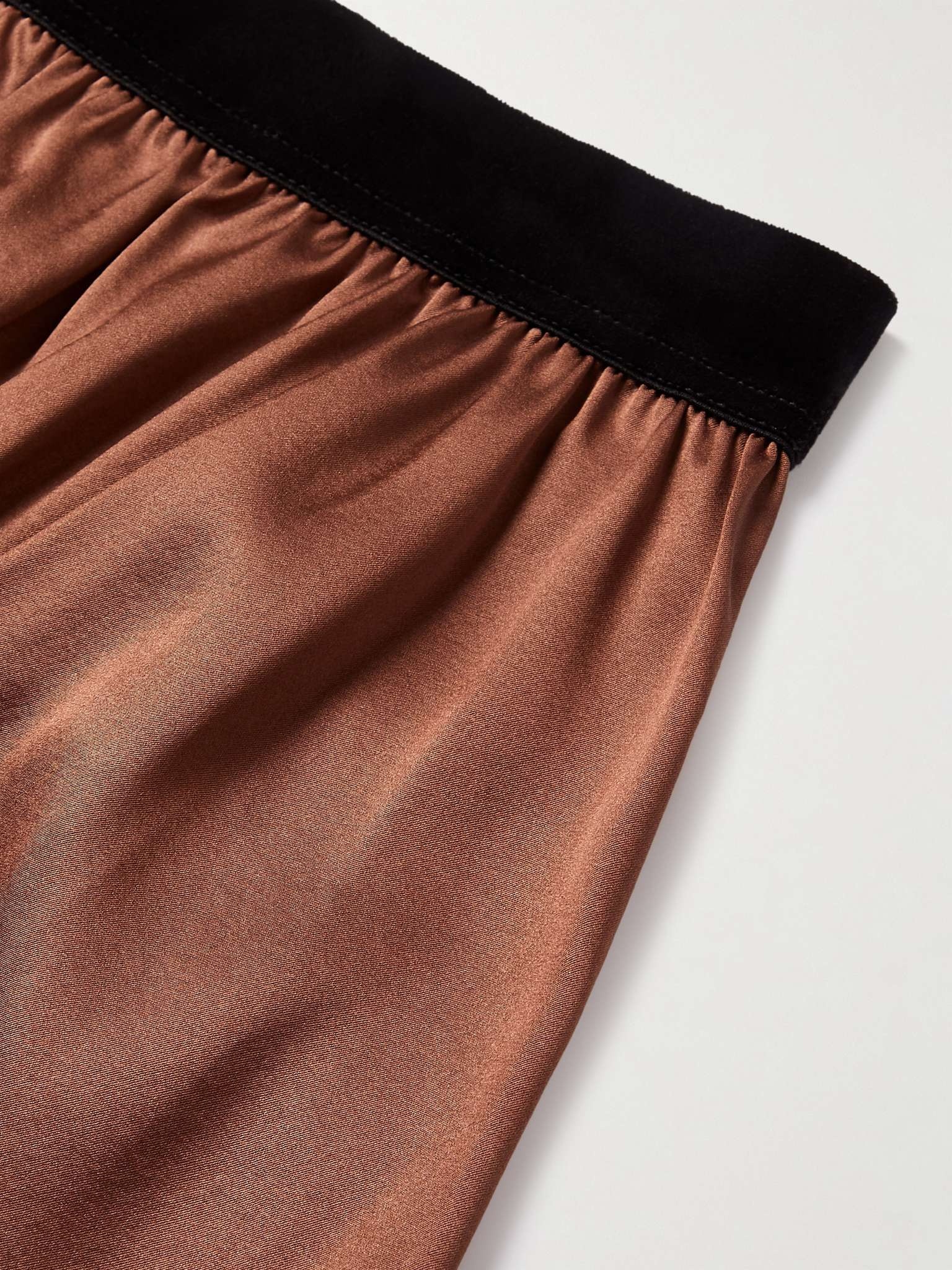 Velvet-Trimmed Stretch-Silk Satin Boxer Briefs - 4