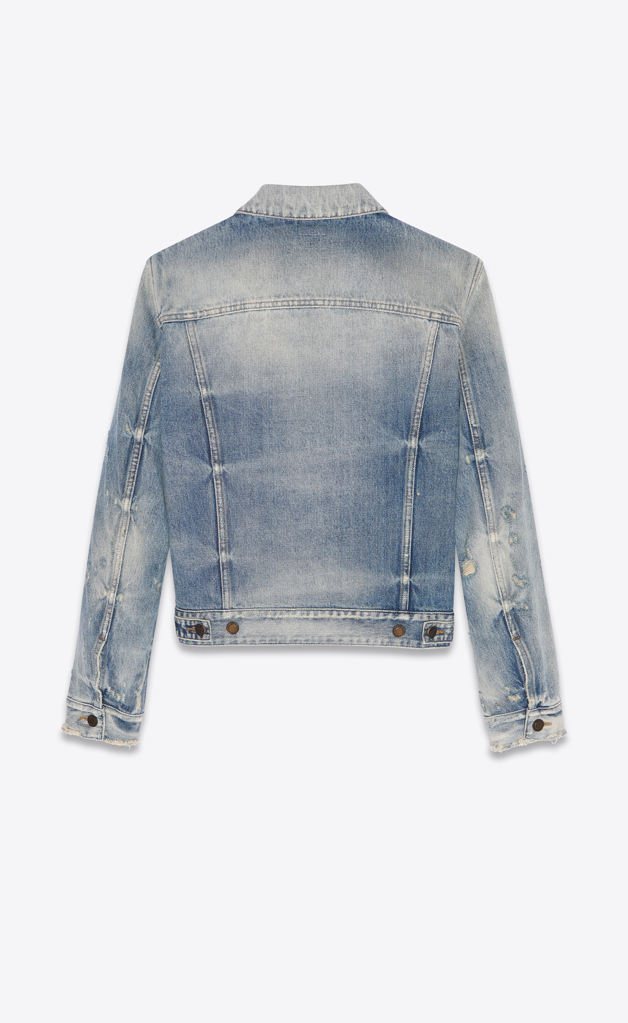 fitted jacket in hilton sky blue denim - 2