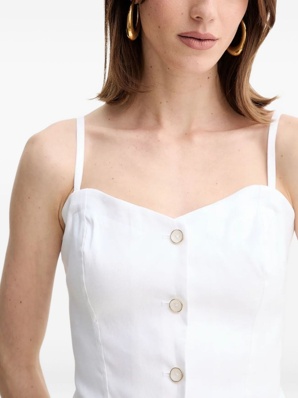button-front corset top - 3