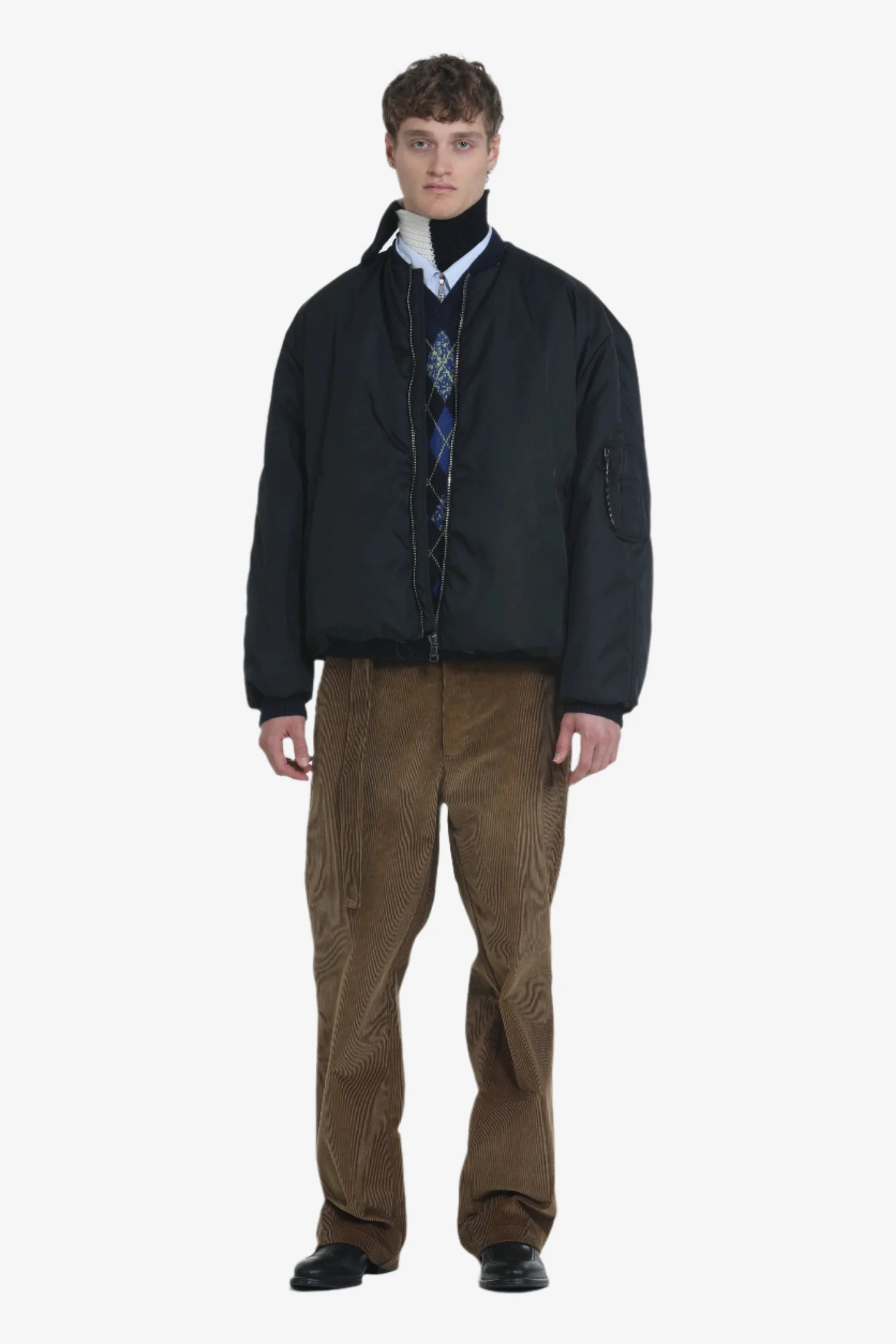 OVERSIZED ZIP-UP BOMBER JACKET - 1