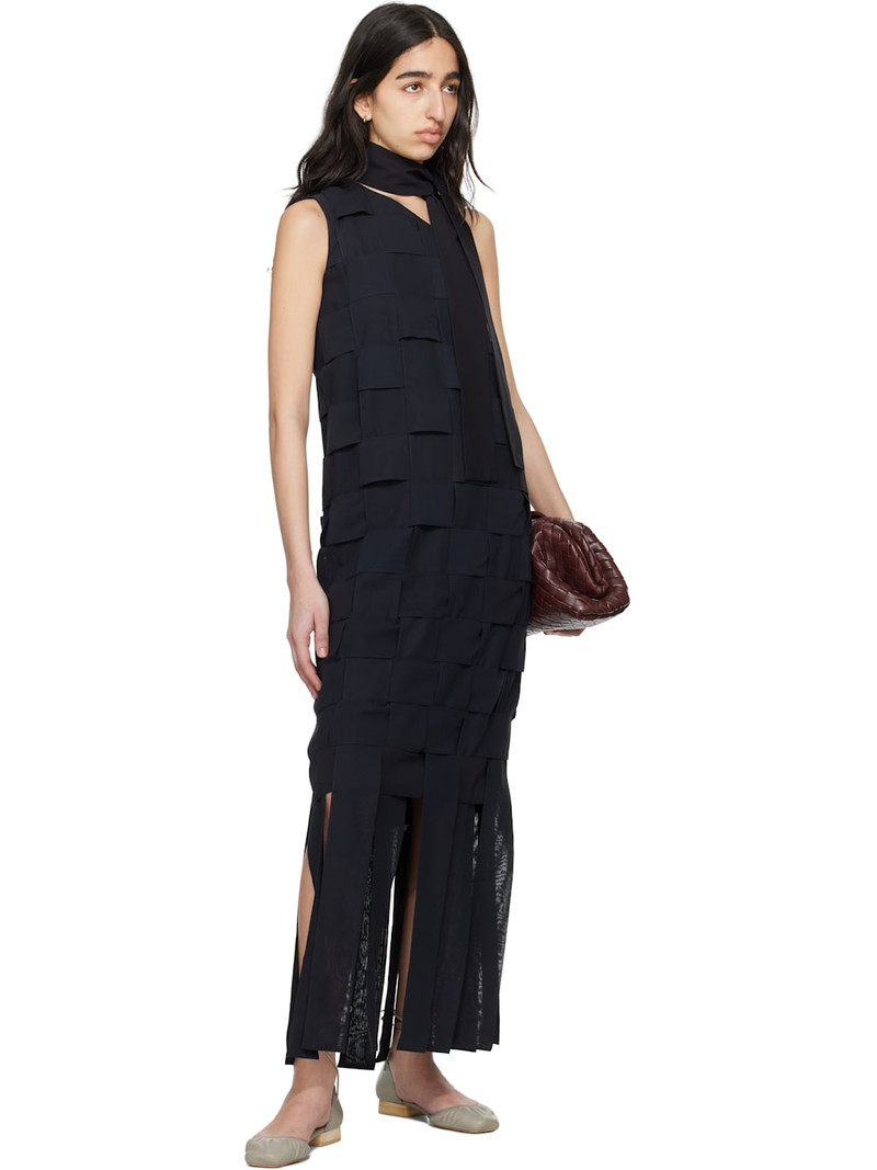 SUPER YAYA Navy Imperial Midi Dress outlook
