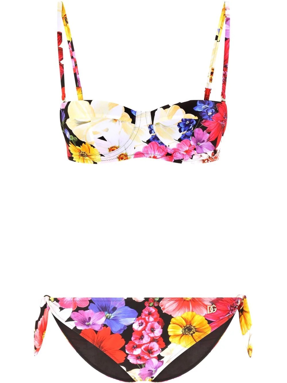 floral-print balconette bikini - 1