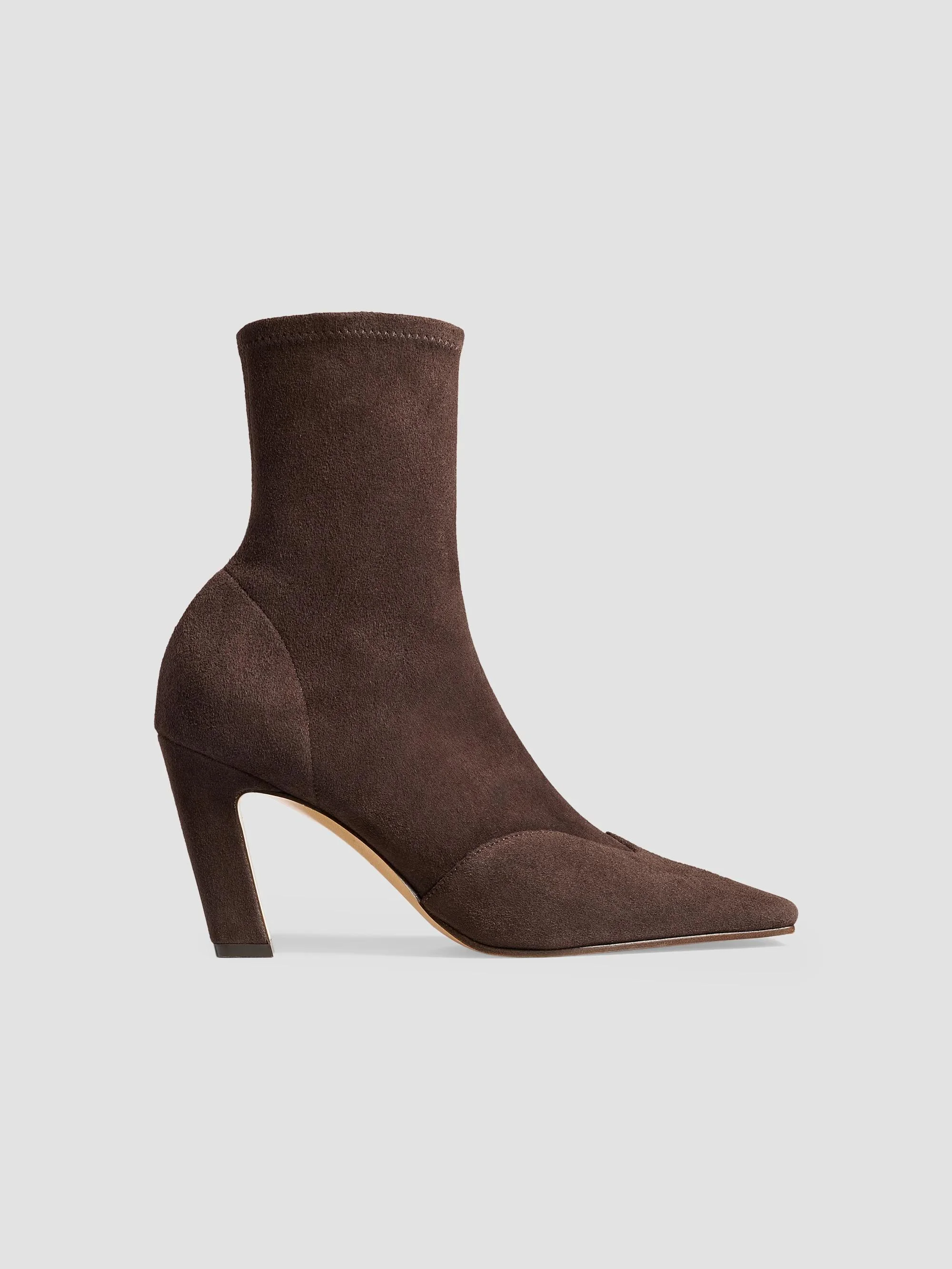 Women's Nevada 85MM Stretch Suede Ankle Boots - Ebano - 1