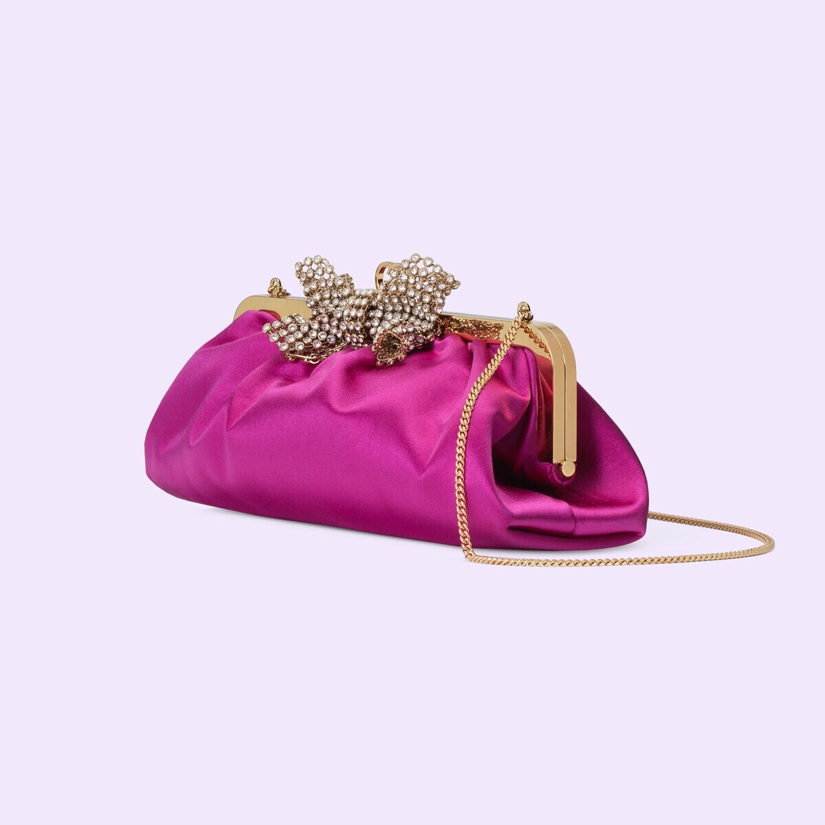 Satin handbag with bow - 2