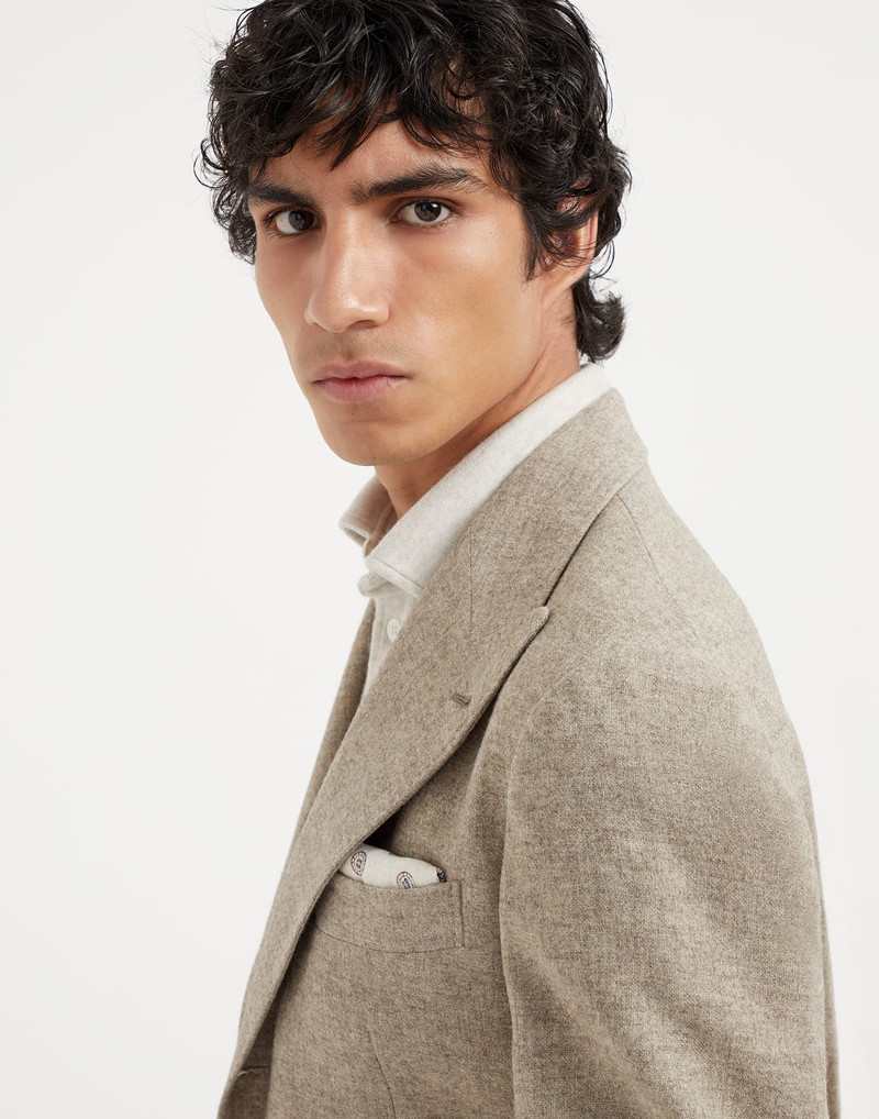 Yak deconstructed blazer with large peak lapels and metal buttons 3