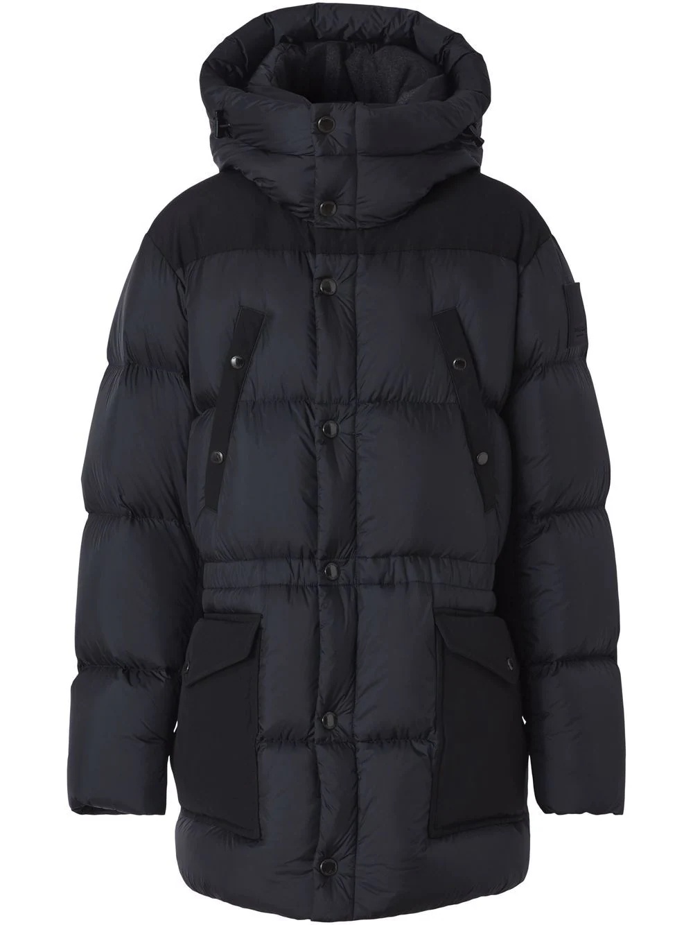 logo appliqué nylon puffer coat - 1