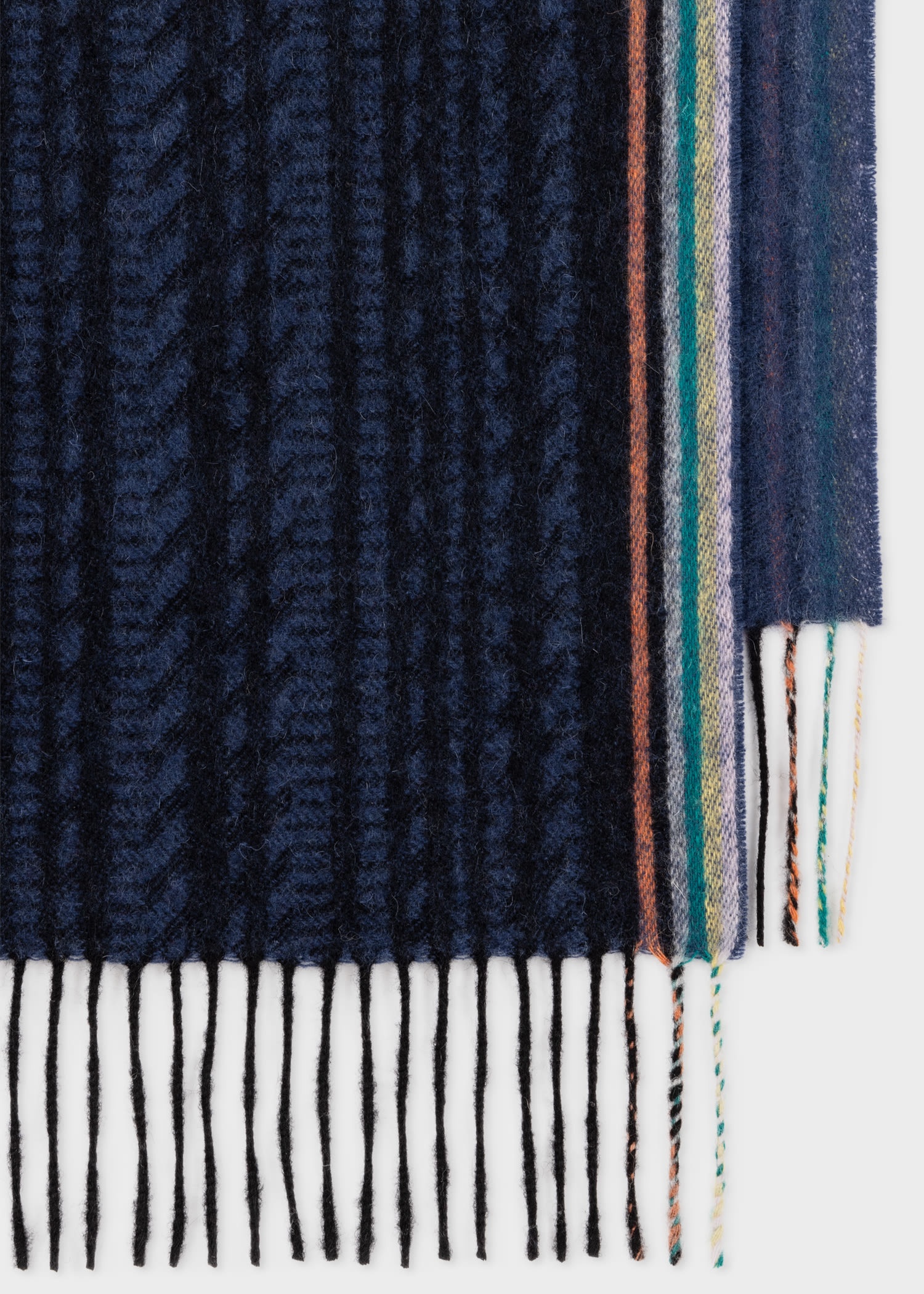 Cashmere-Lambswool 'Signature Stripe' Scarf - 2