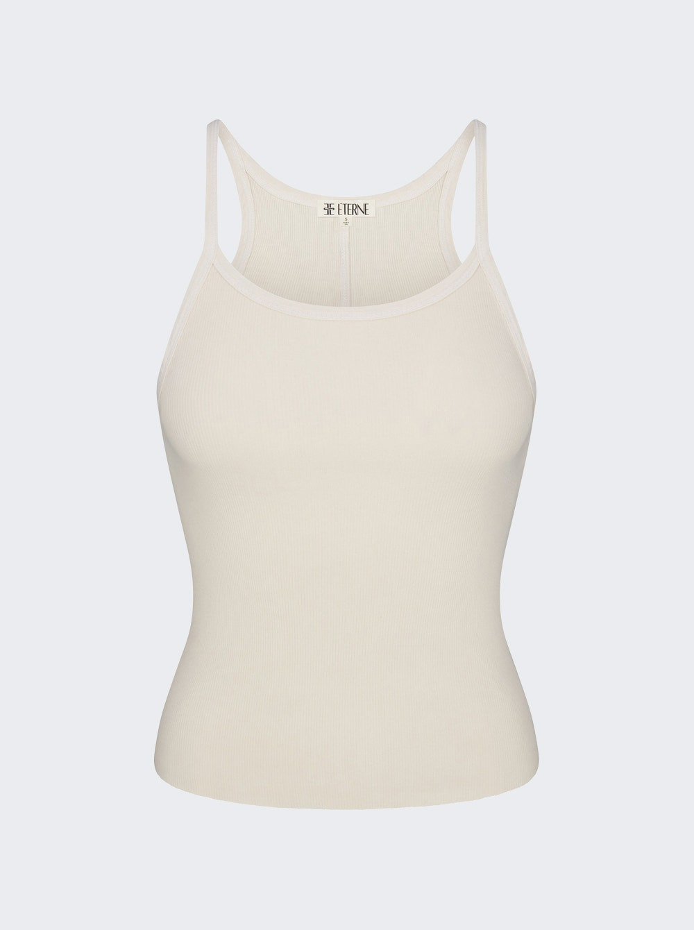 Rib Tank Top Bone - 1