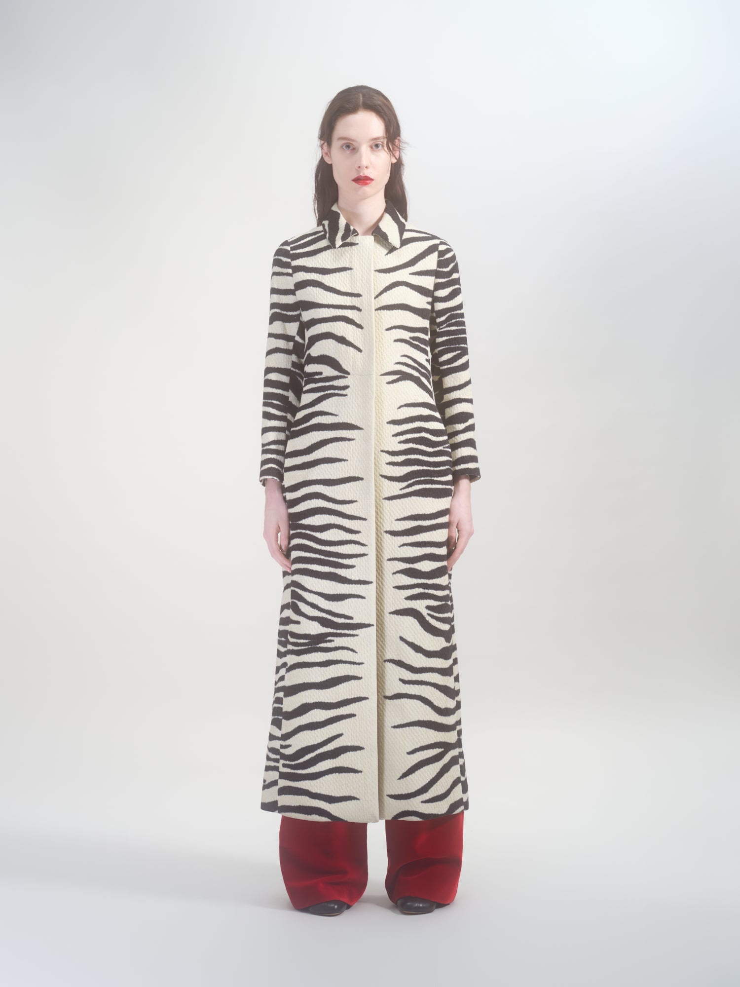LONG COAT IN JACQUARD - 2