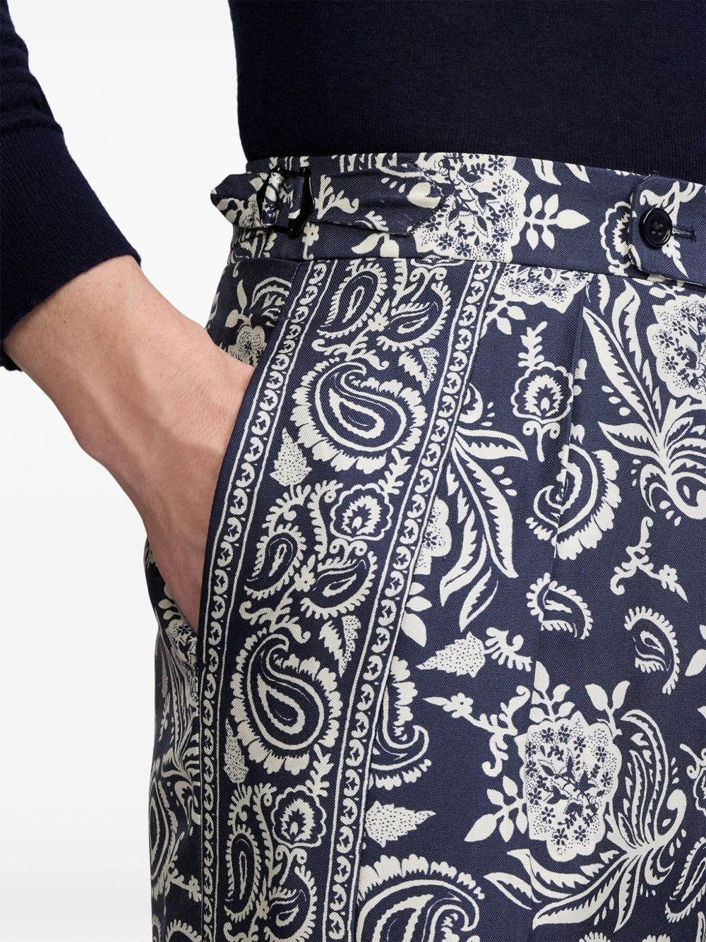 paisley-print trousers - 6