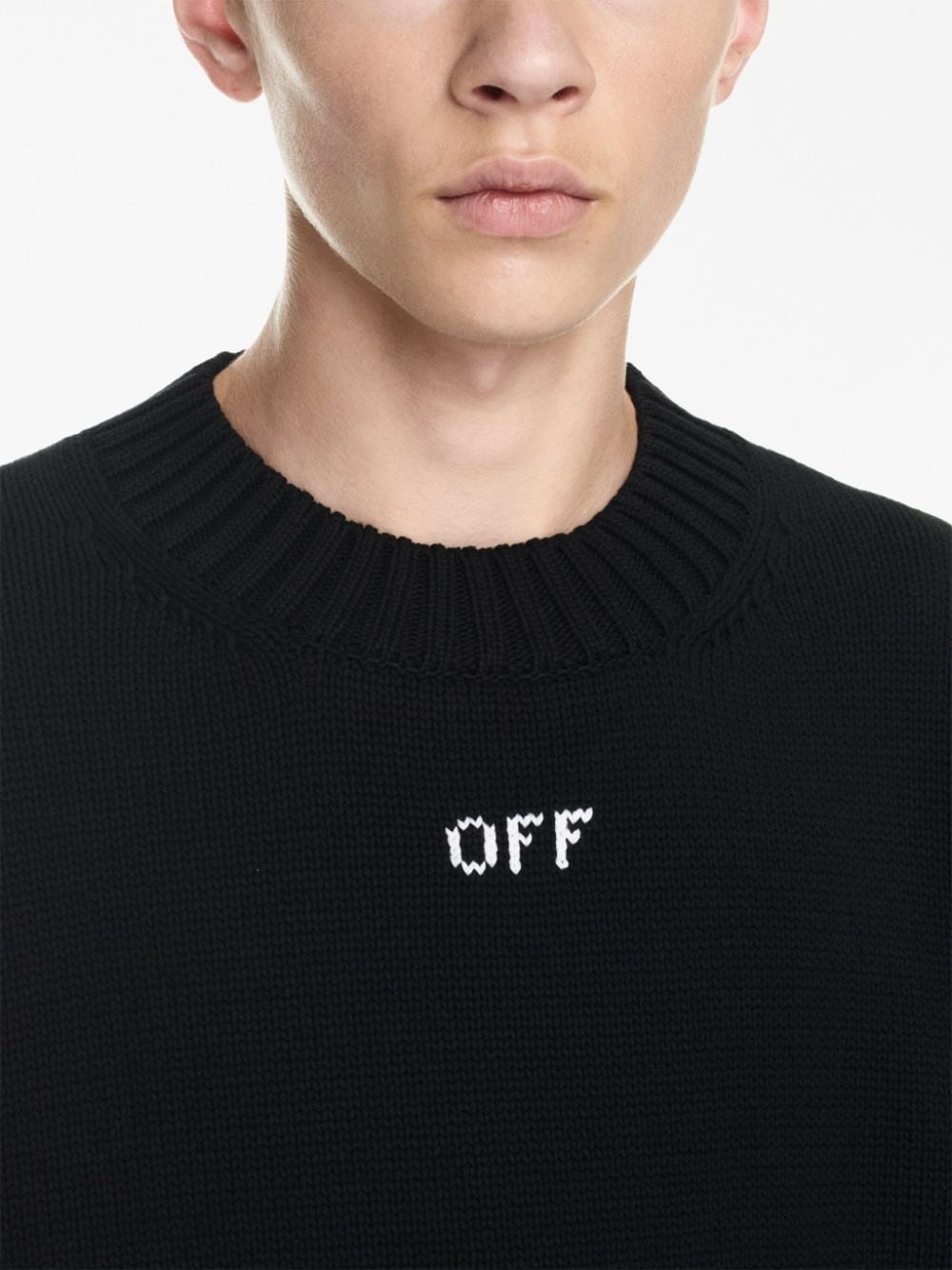 Arrows-embroidery crew-neck jumper - 5