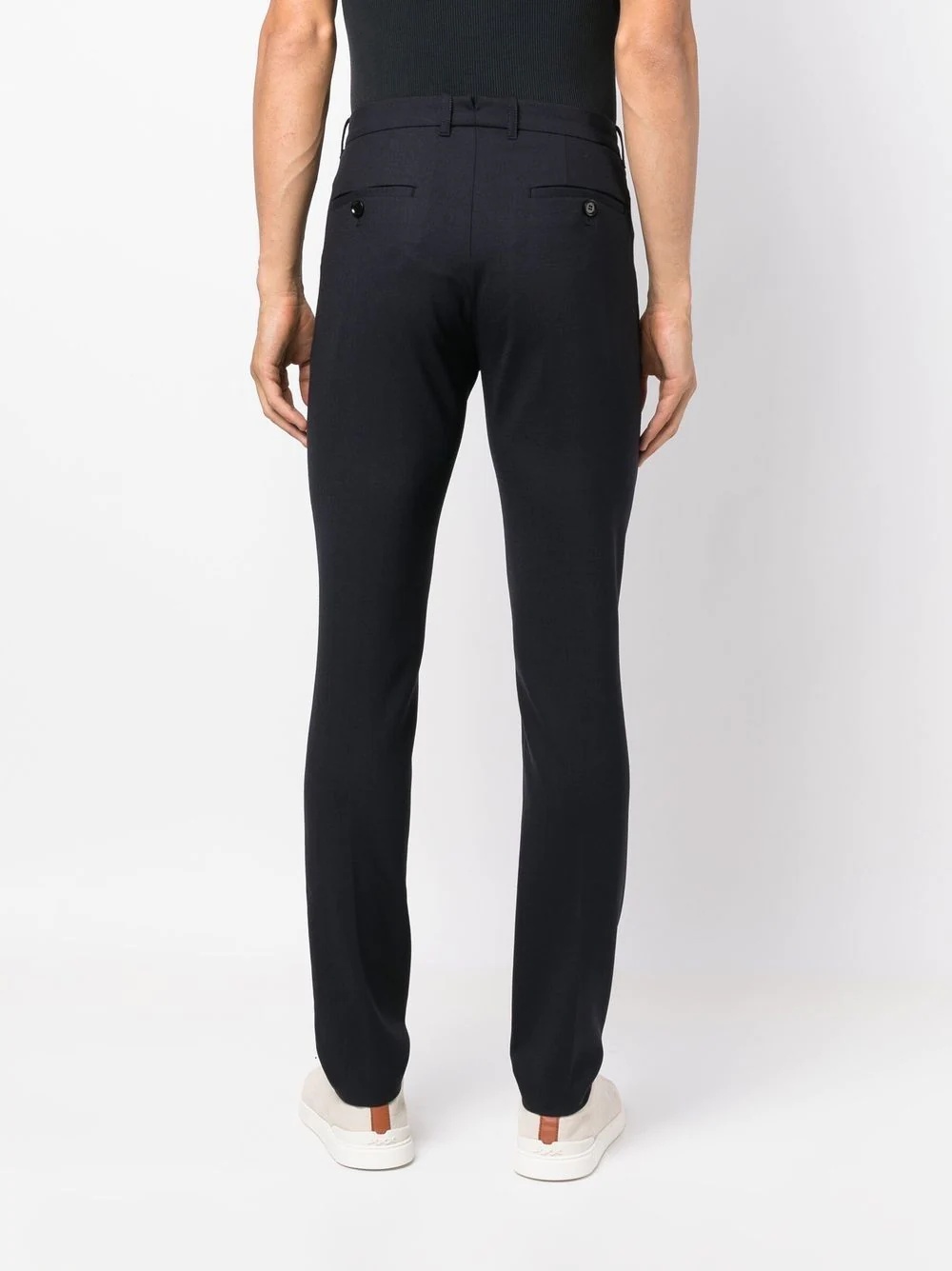 slim-cut tailored trousers - 4