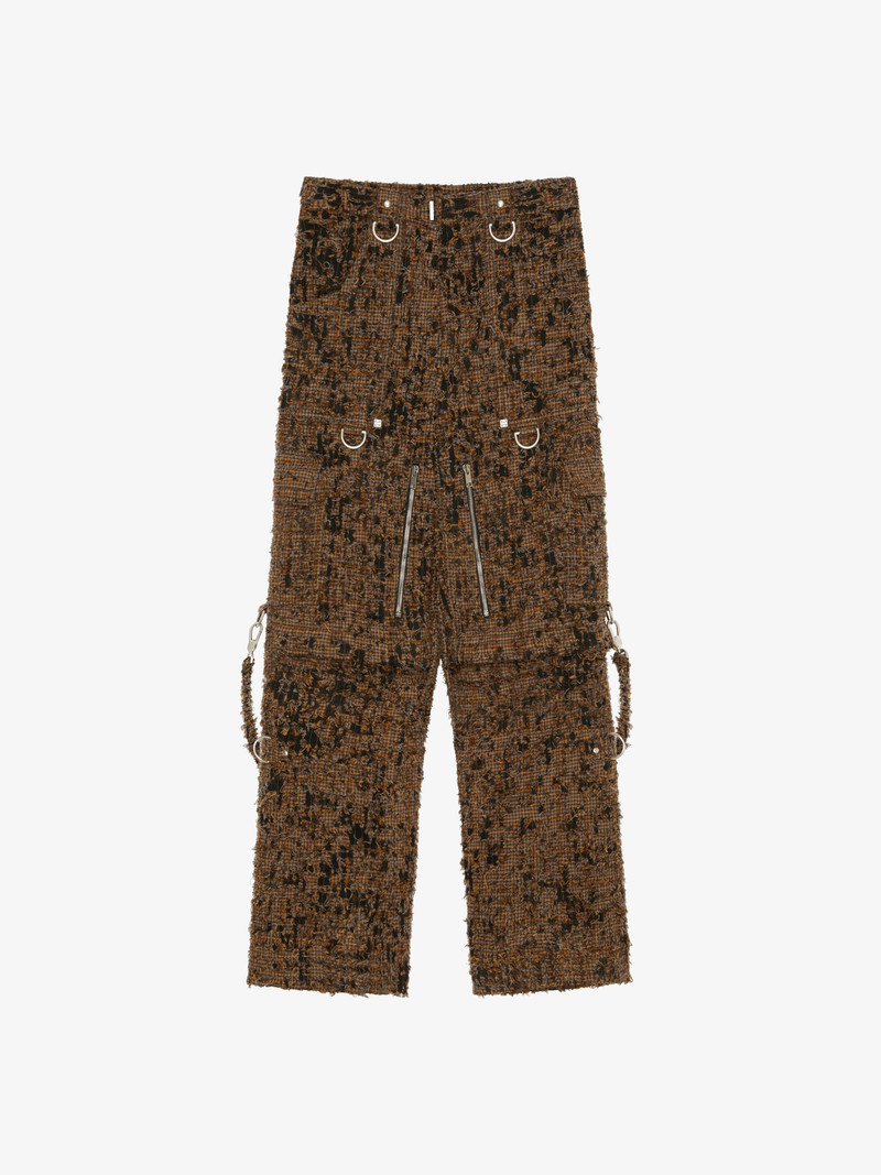 TWO IN ONE DETACHABLE PANTS IN DESTROYED CHECKS WITH SUSPENDERS 1