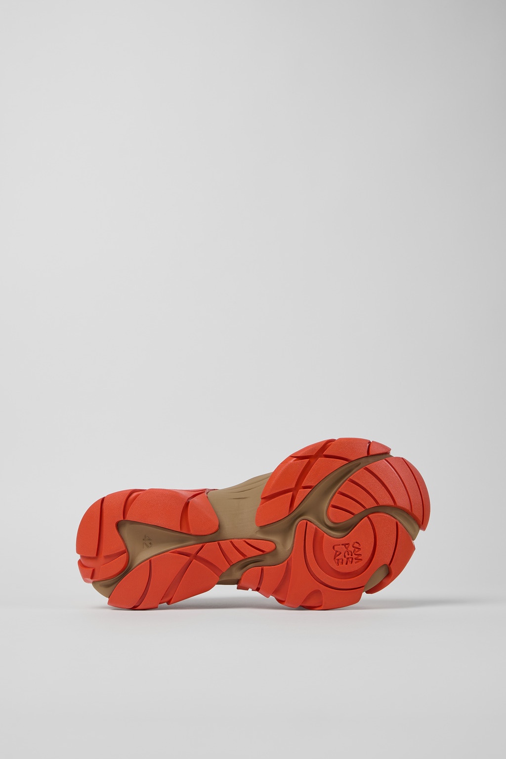 Orange and Brown Textile Sneakers - 5