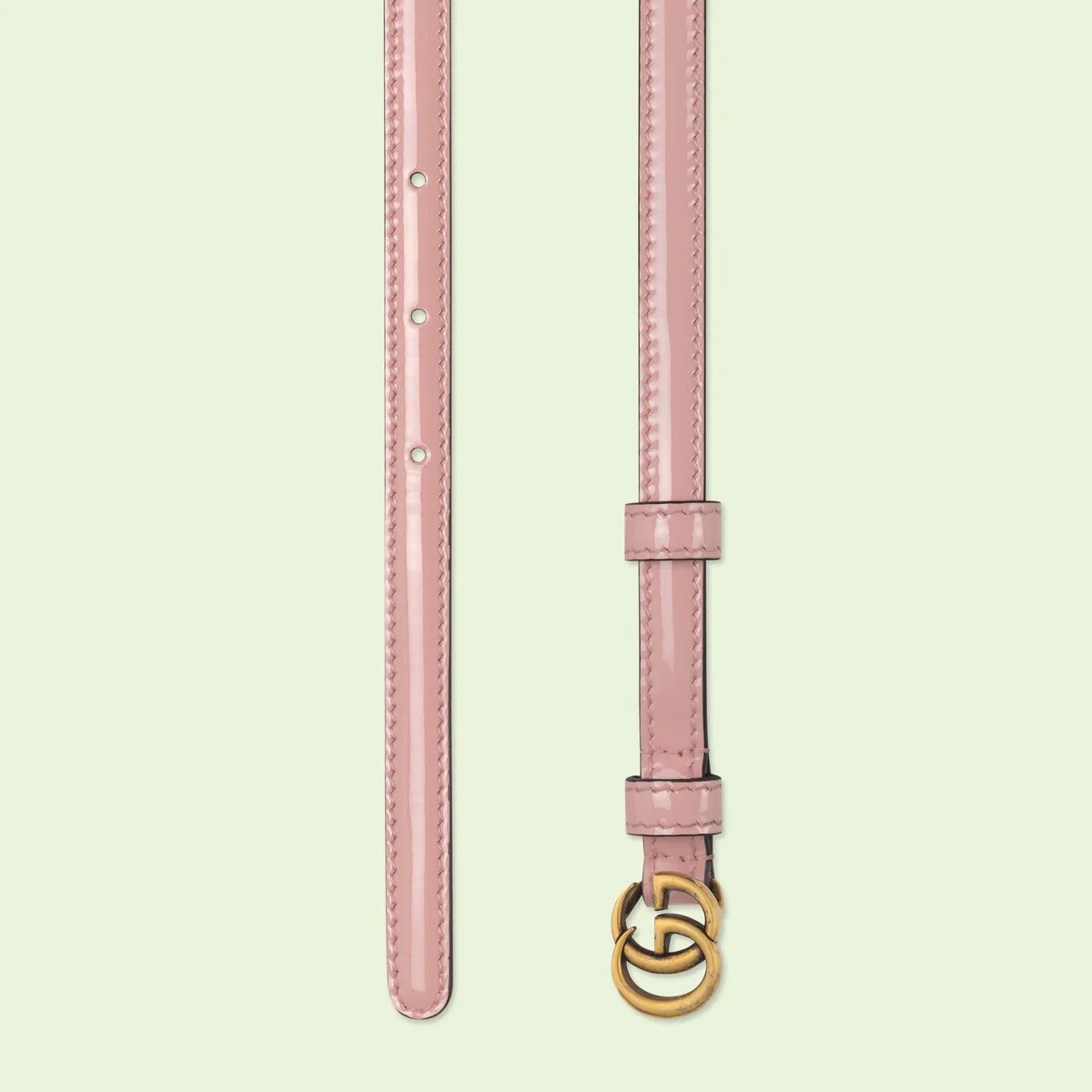 Thin patent Double G belt - 2