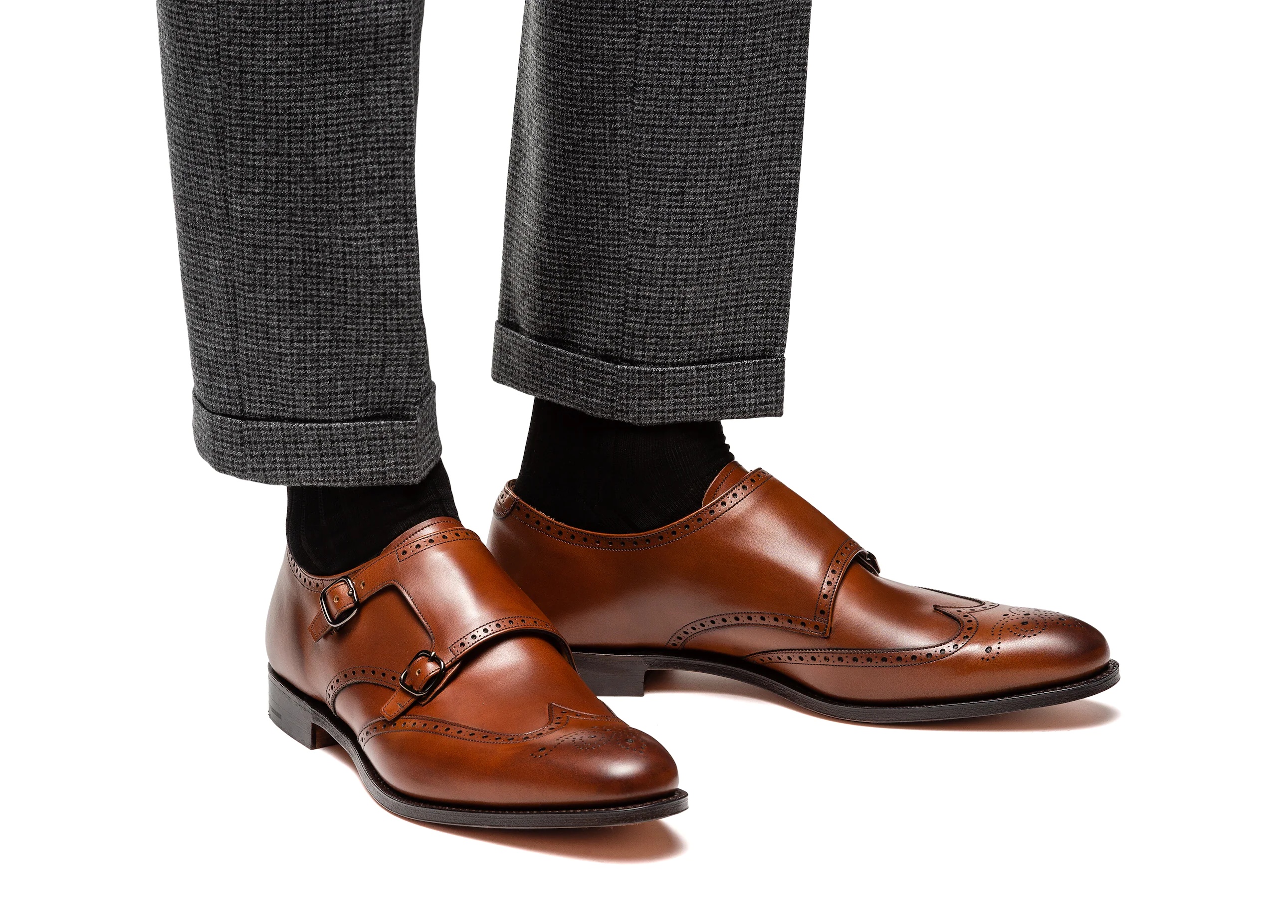 Chicago
Calf Leather Monk Strap Brogue Walnut - 5