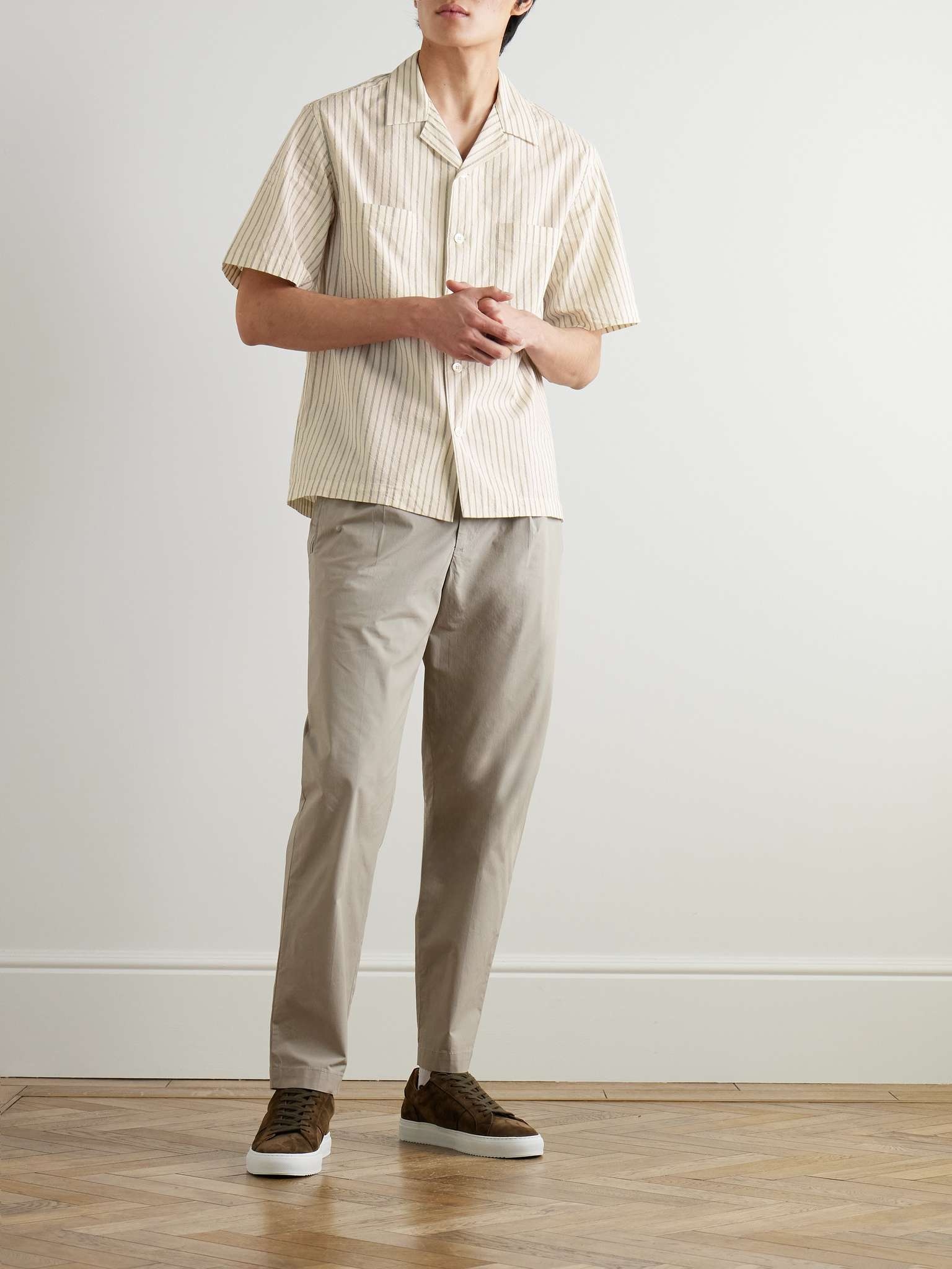 Solana Camp-Collar Striped Cotton Shirt - 2