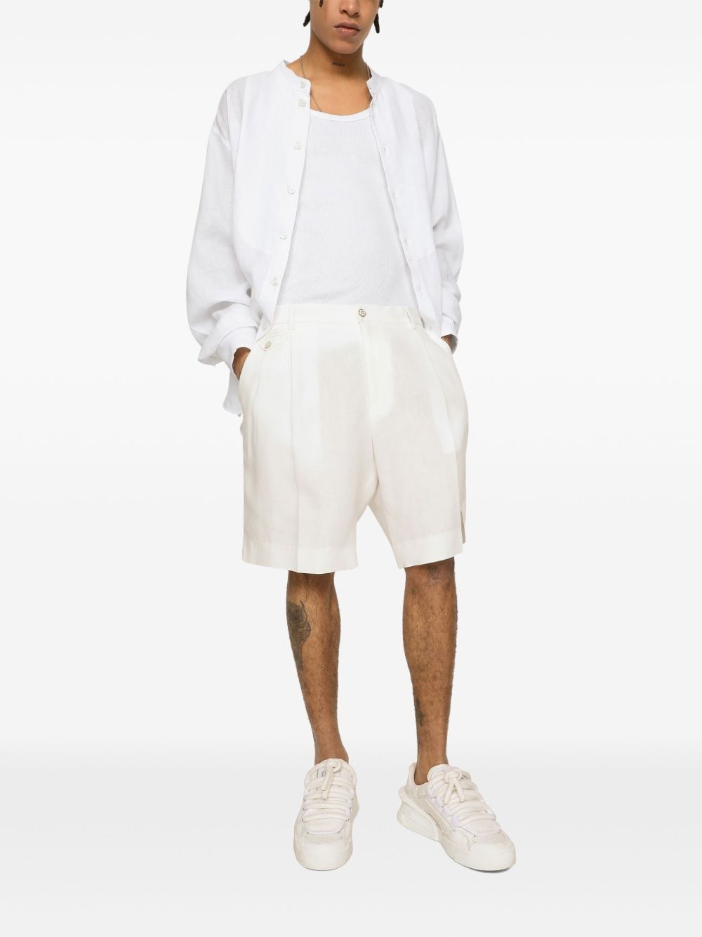linen bermuda shorts - 3